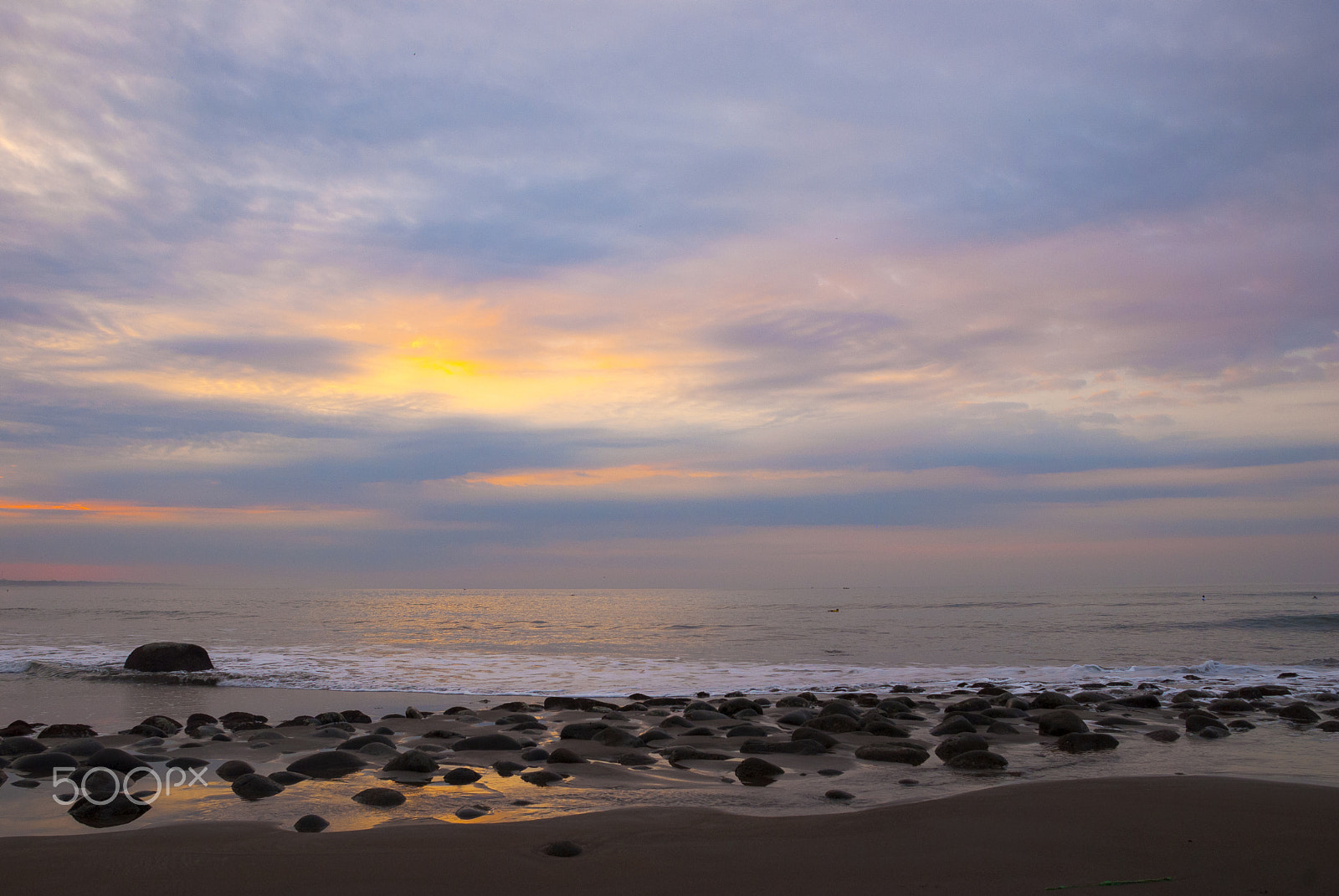Nikon D200 sample photo. Multicolored dawn on el libertad beach in el salva photography