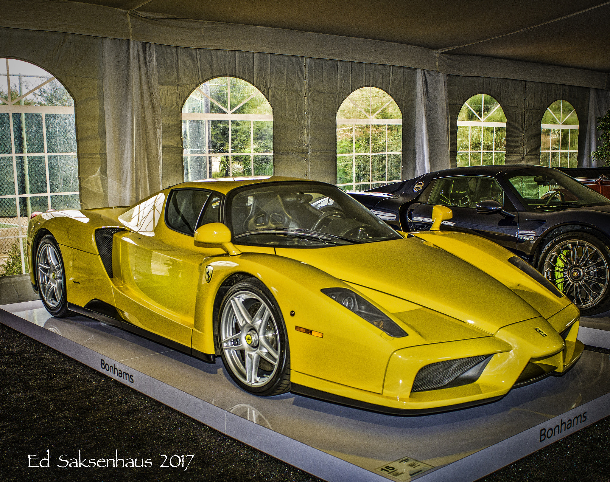 Nikon D800 + Nikon AF-S Nikkor 28-70mm F2.8 ED-IF sample photo. Yellow ferrari at the bonham auction photography