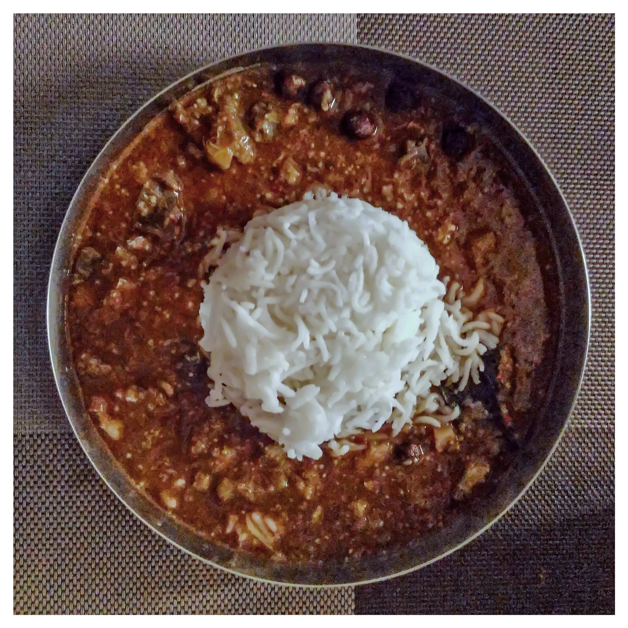 ASUS ZenFone 2 Laser (ZE550KL) sample photo. Rice with brinjal, onion and lenthil gravy photography