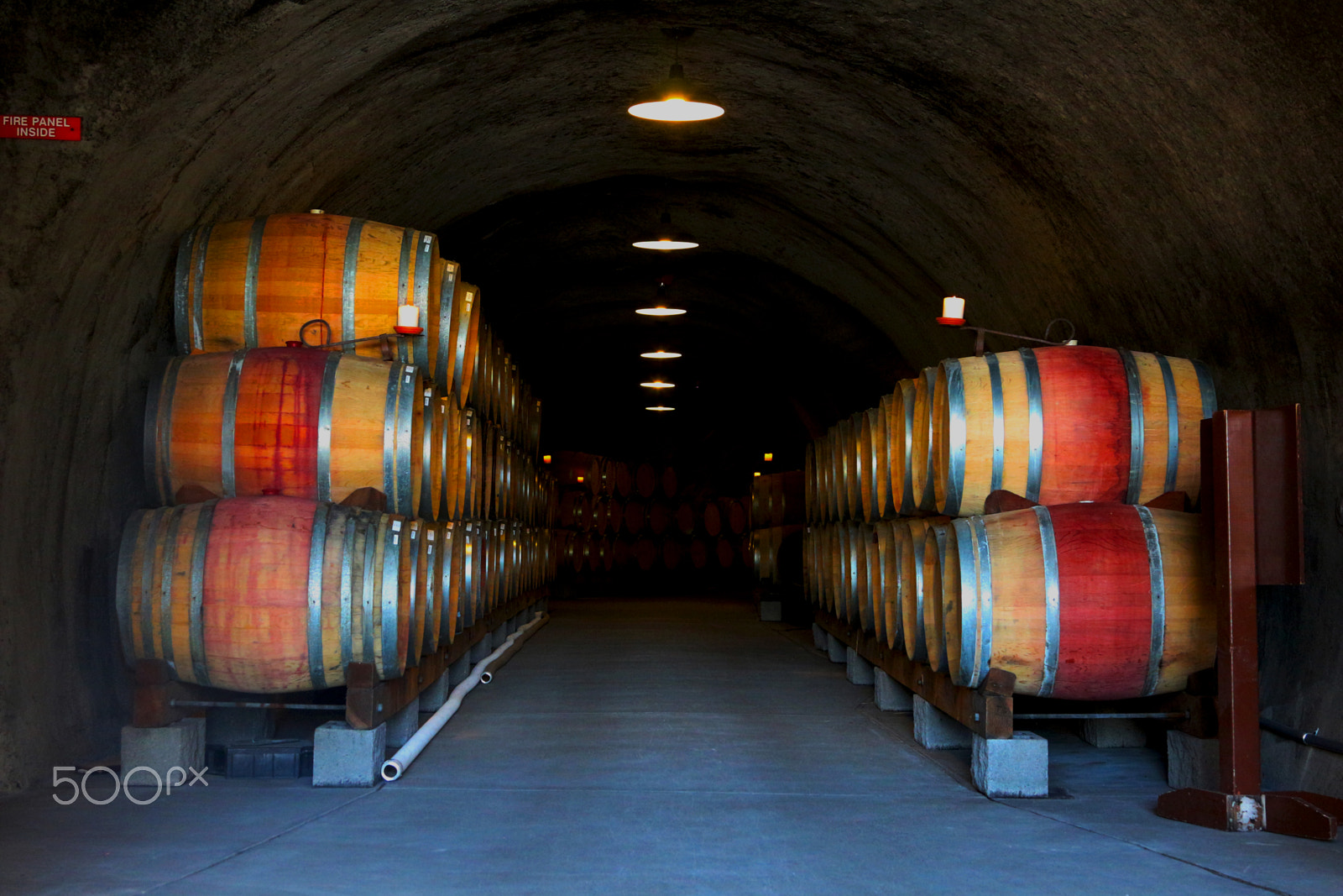 Canon EOS 700D (EOS Rebel T5i / EOS Kiss X7i) sample photo. Wine barrels in the cave at pride mountain vineyards,st helena, ca photography
