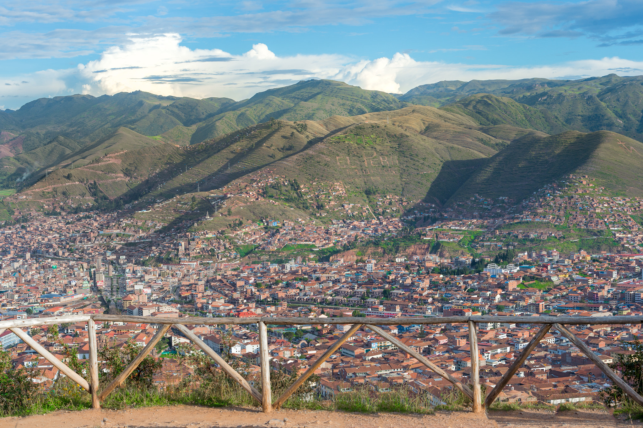Nikon D4S sample photo. Happy travellers cusco city top view point from sacsayhuman, peru photography