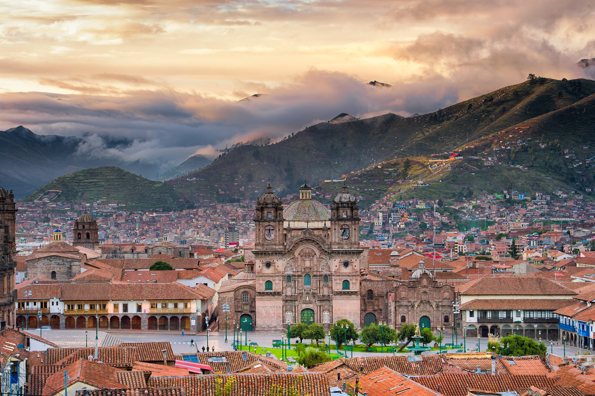 Nikon D4S sample photo. Morning sun rising at plaza de armas, cusco, peru photography