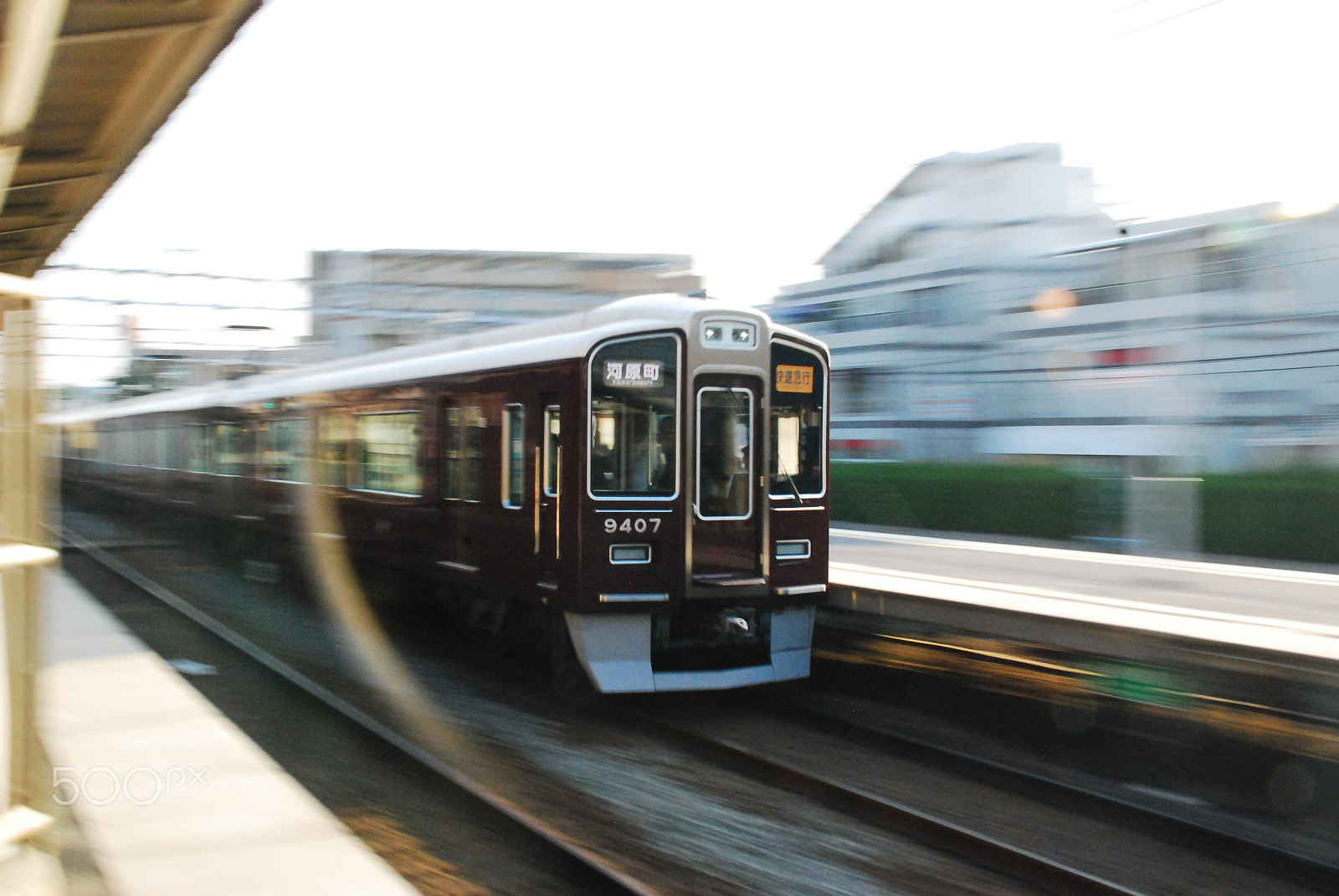 Nikon D80 sample photo. 【part2】hankyu rail fast run through the station!  photography