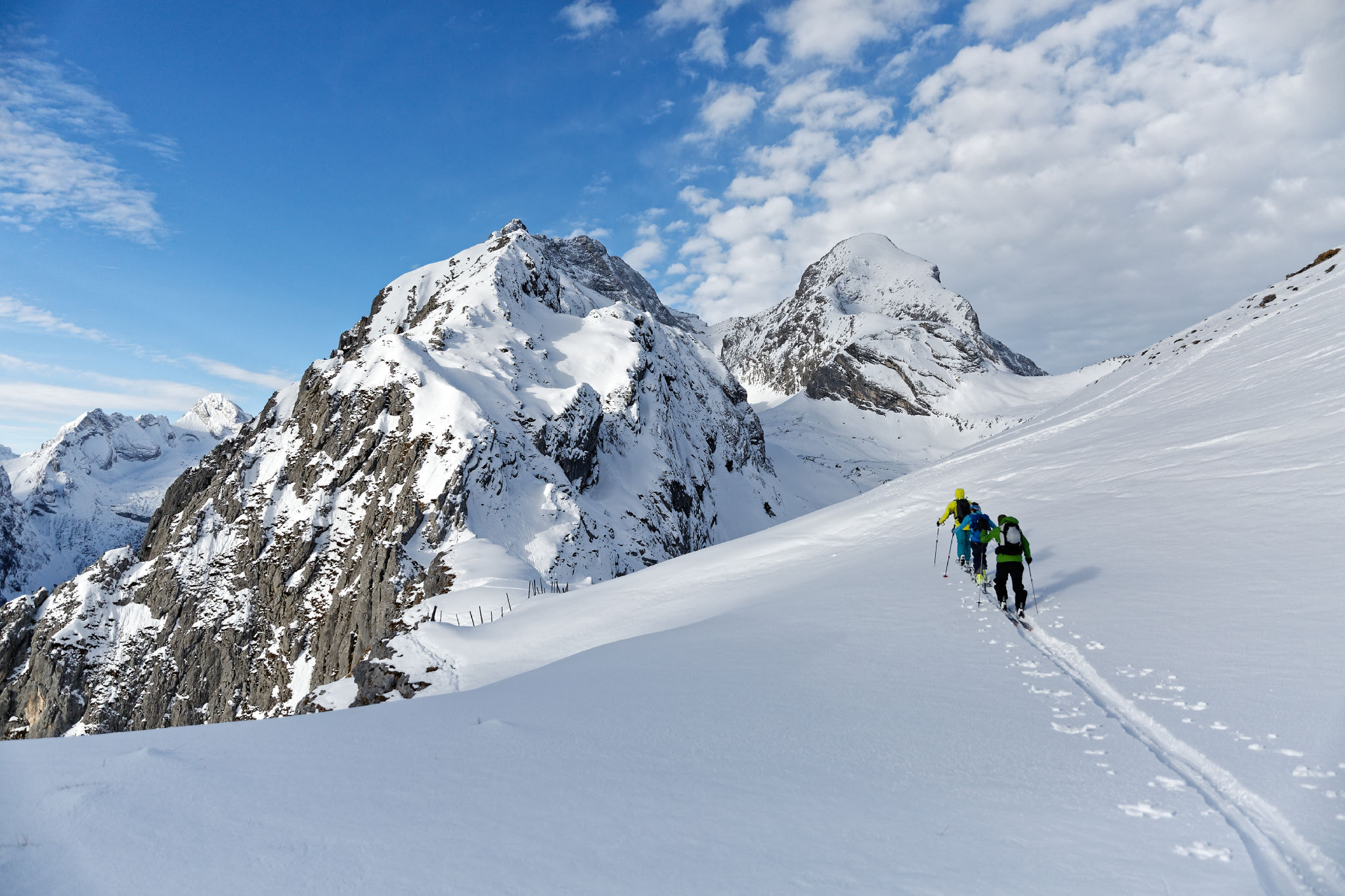 Three french skier on a roadtrip to the Eastalps.