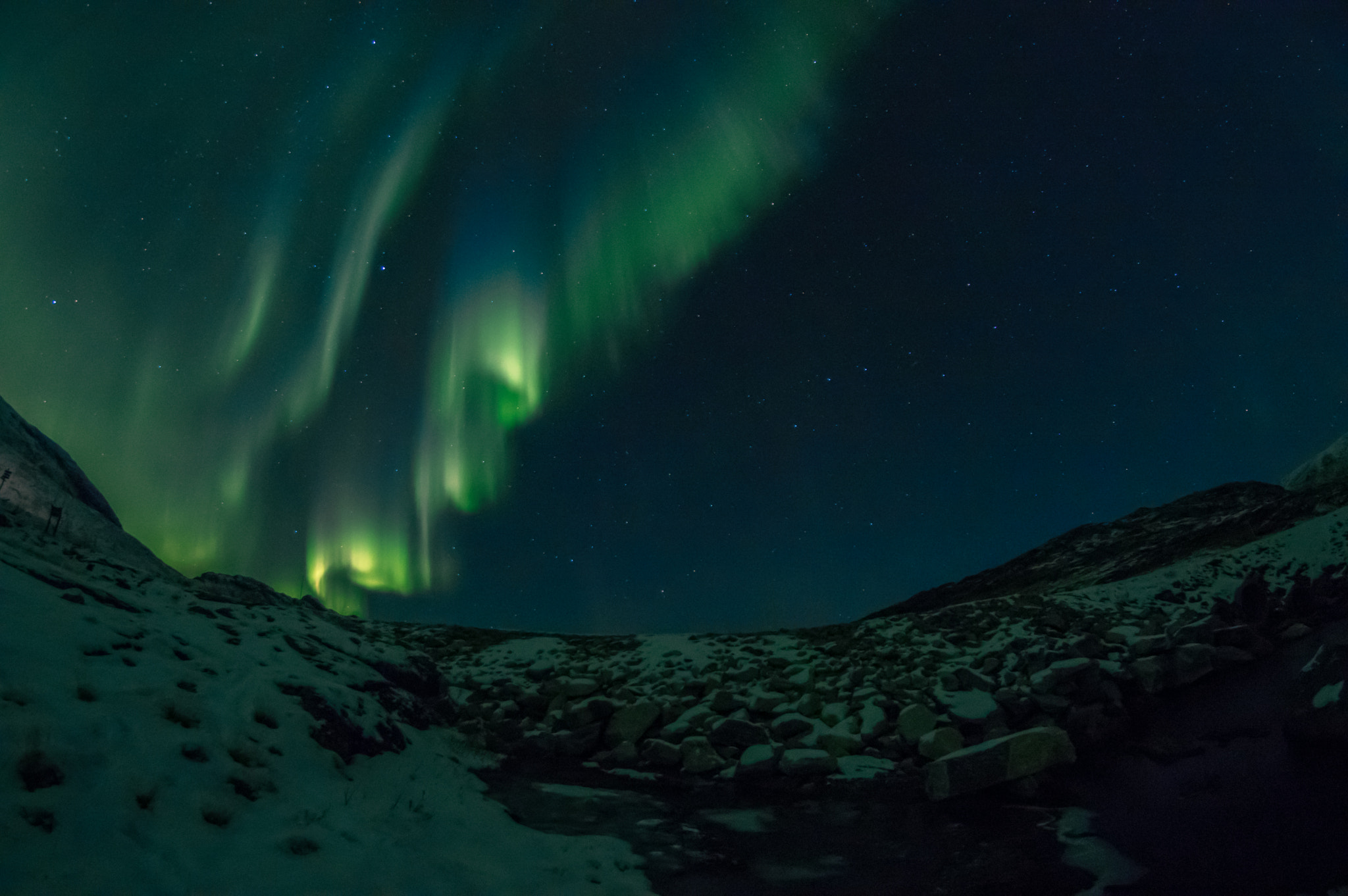 Pentax K-3 + A Series Lens sample photo. Arctic aurora - senja photography