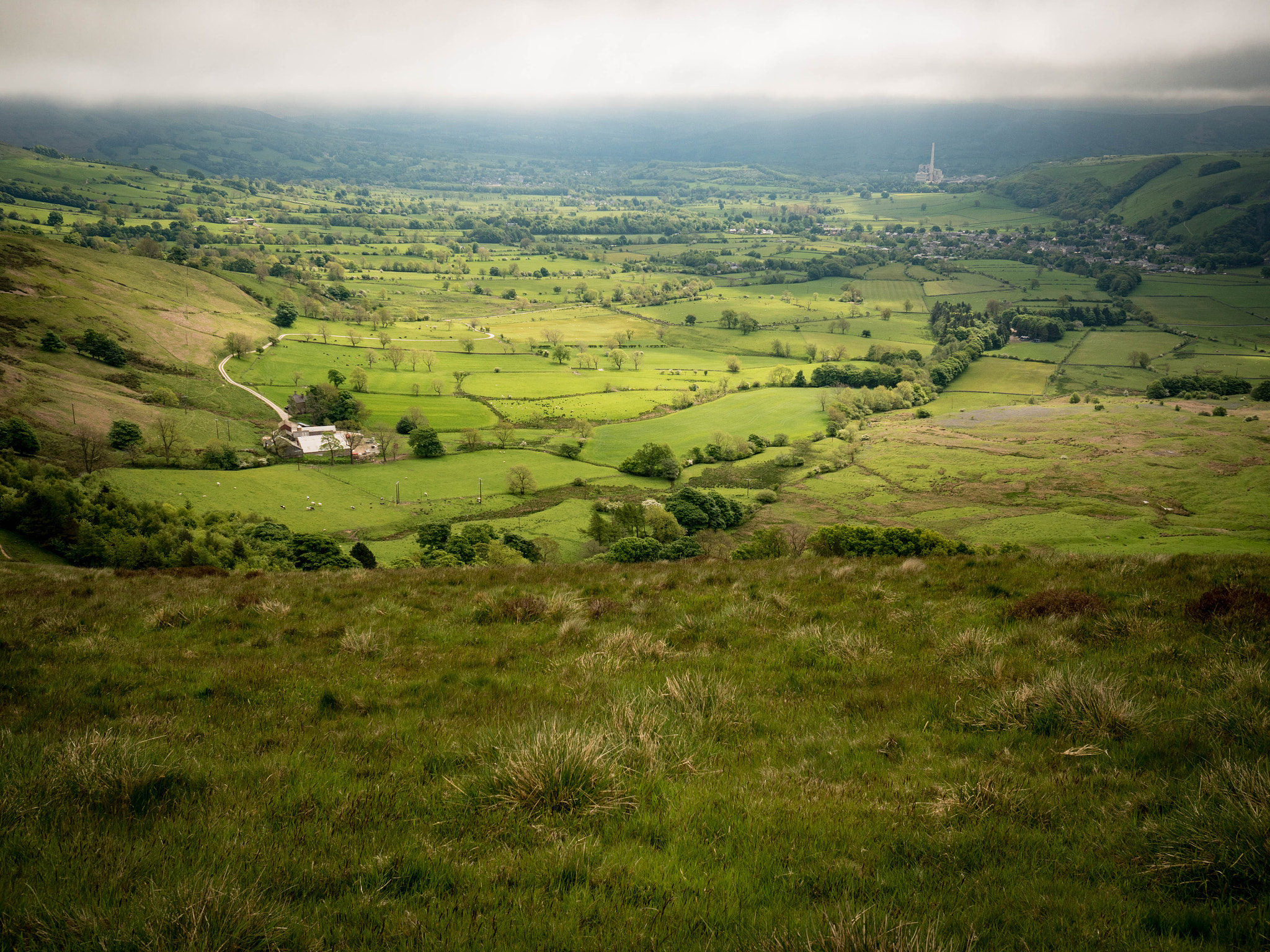 Olympus OM-D E-M5 II + Olympus M.Zuiko Digital 17mm F1.8 sample photo. Valley from mam tor photography