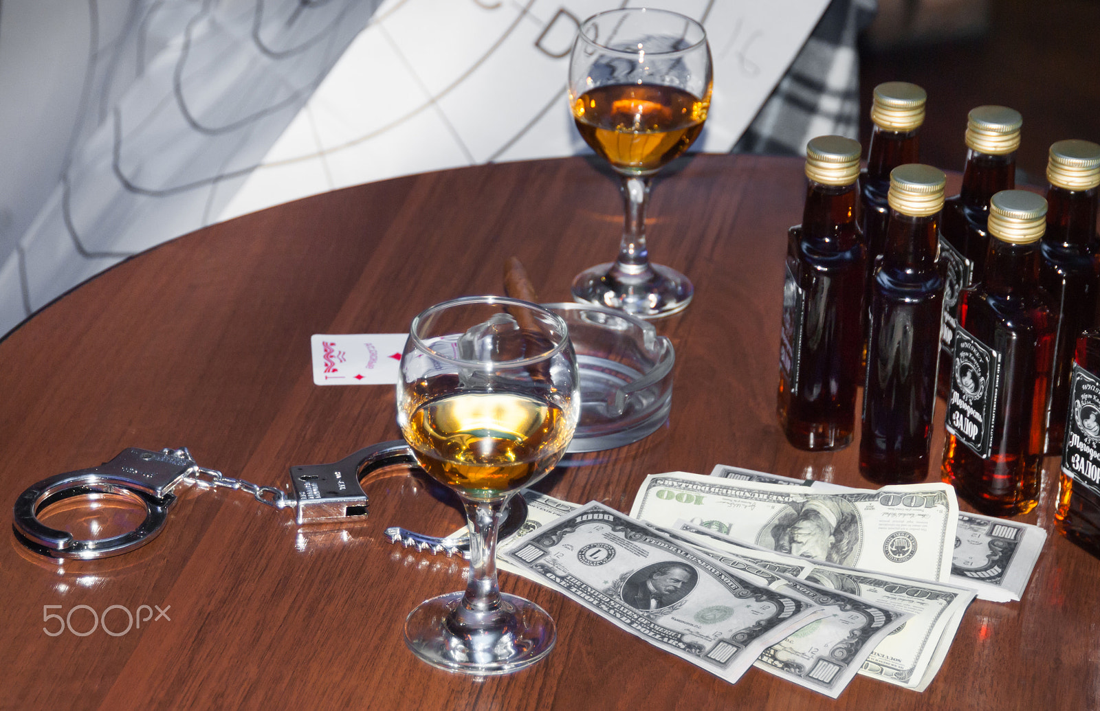 Nikon D3000 sample photo. Money and whiskey photography
