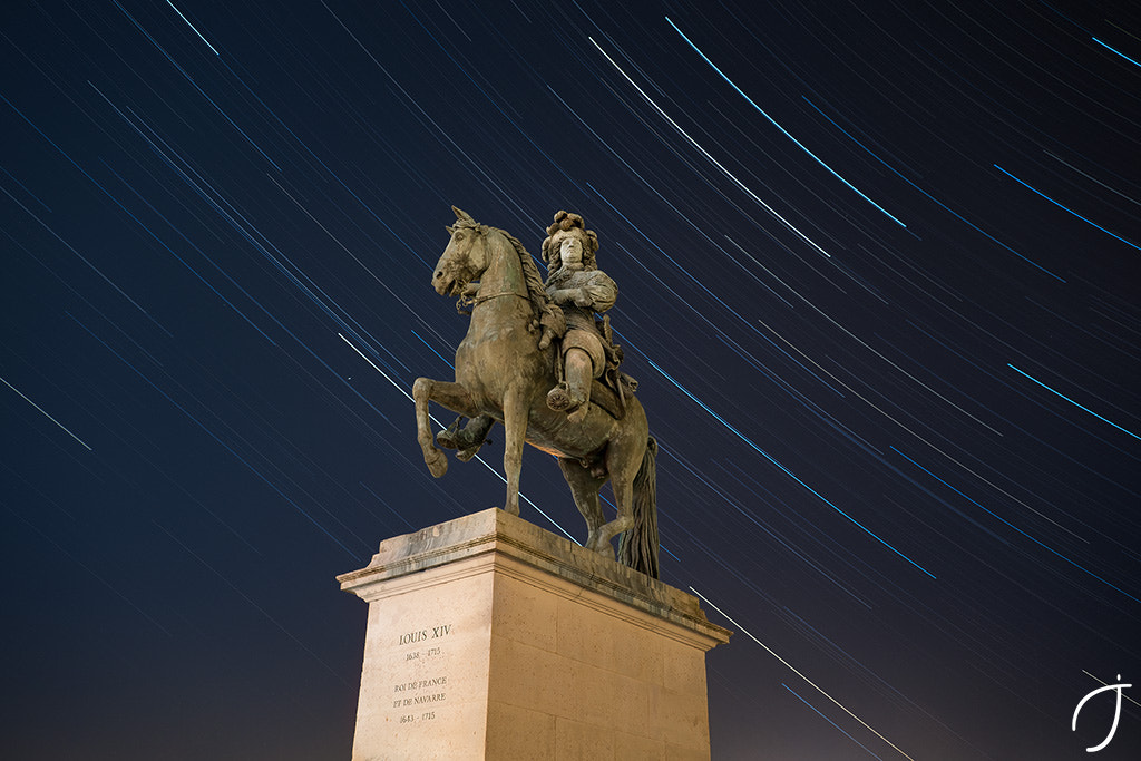 Panasonic Lumix DMC-GX7 sample photo. Louis xiv startrail in versailles photography