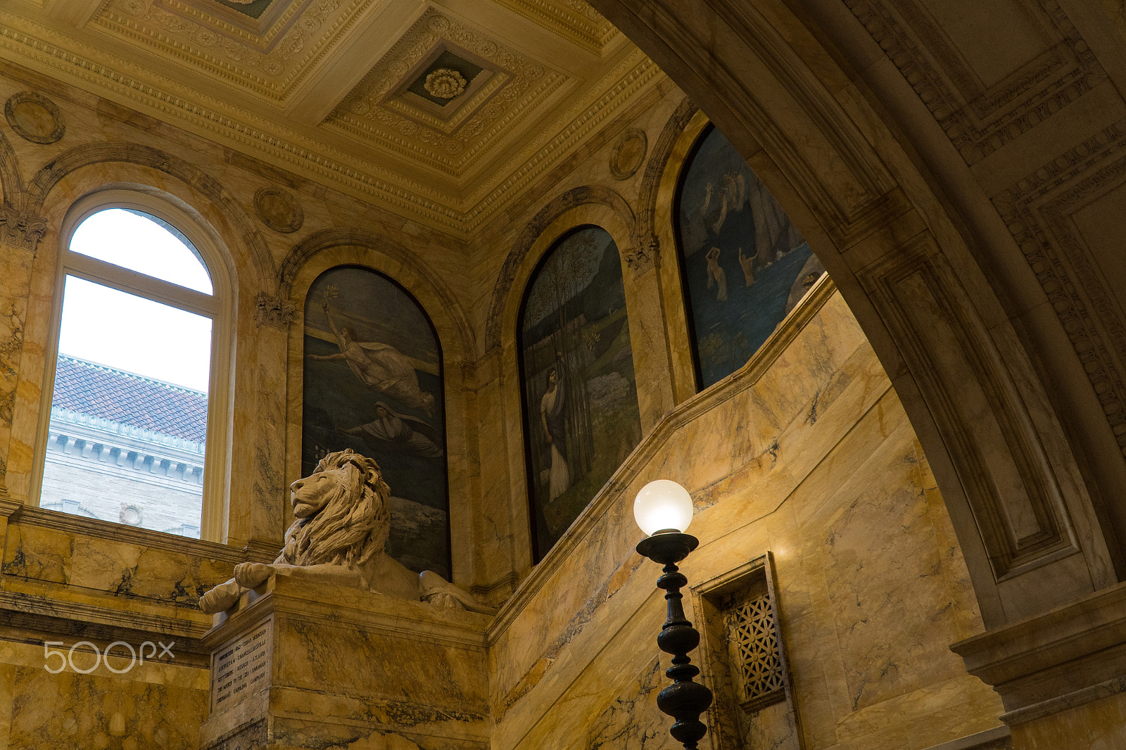 Sony E PZ 18-105mm F4 G OSS sample photo. Entrance to the boston public library photography