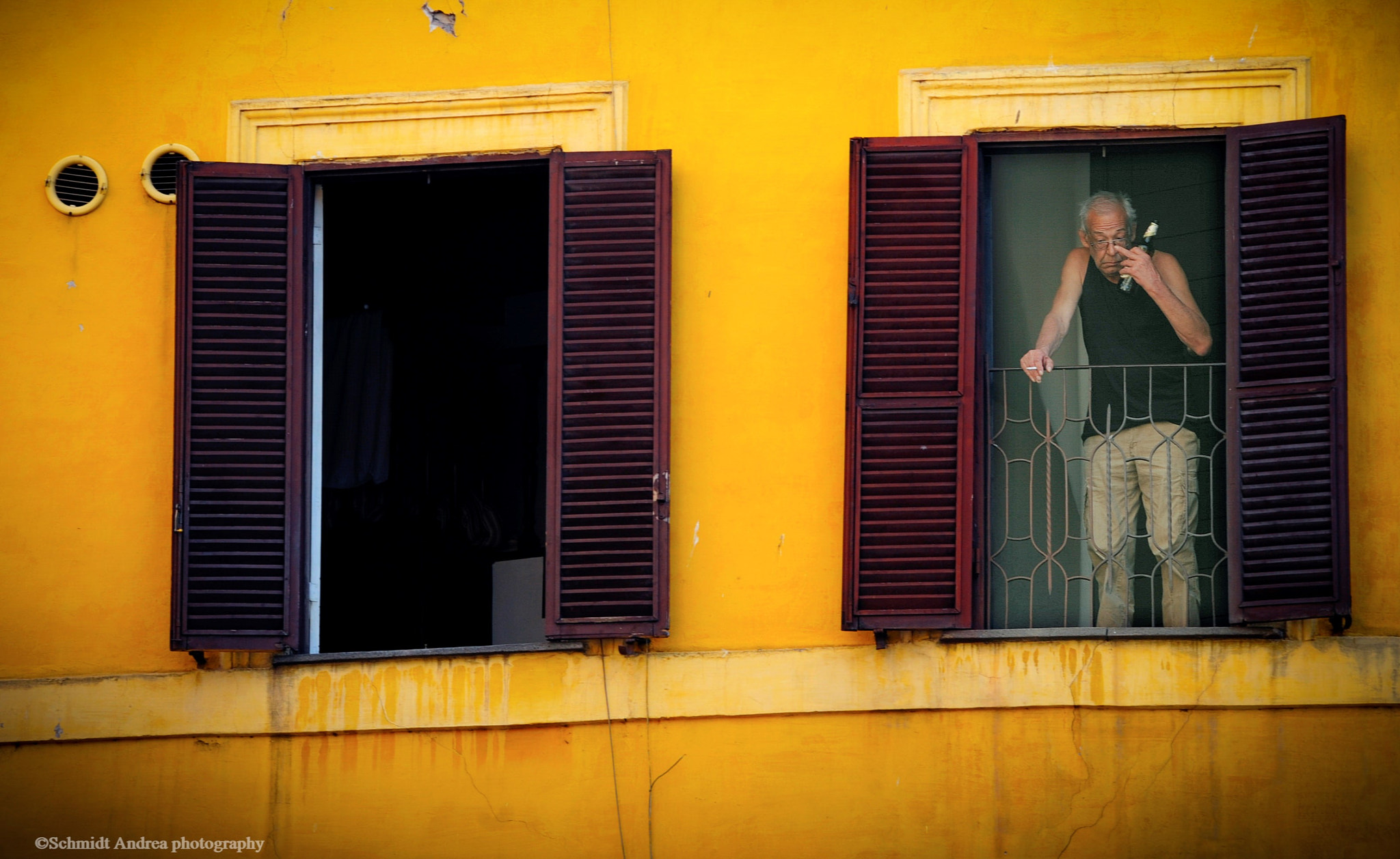 Nikon D3 sample photo. Man in the window photography