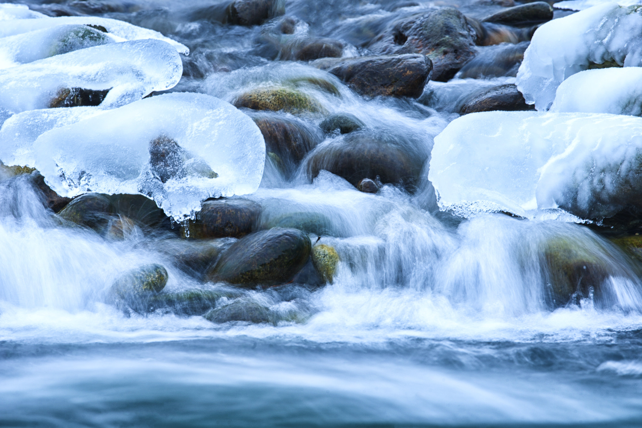 Canon EF 600mm f/4L IS sample photo. Ice on river photography