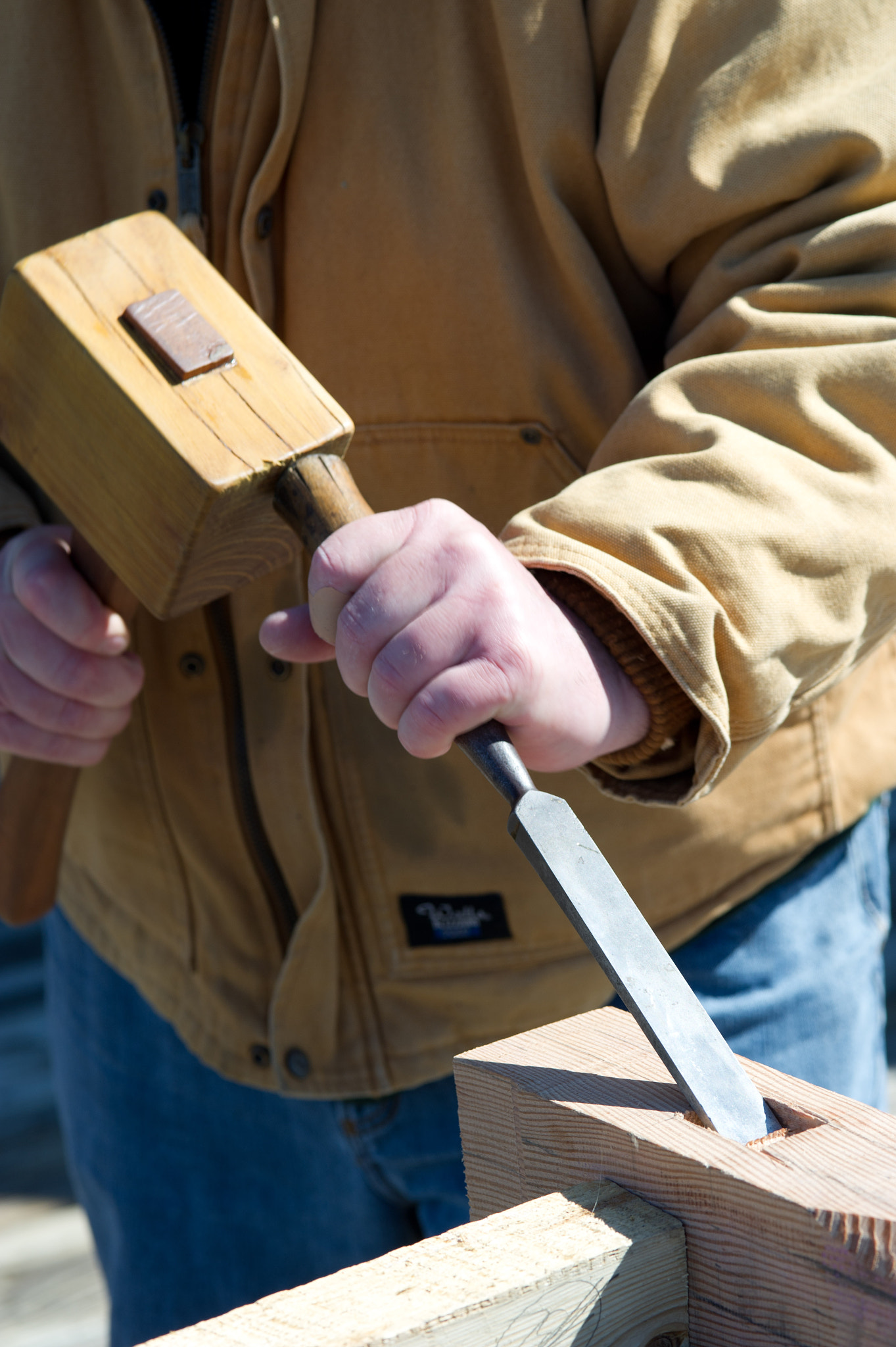 Nikon D3S sample photo. Man carving a spar for a ship photography
