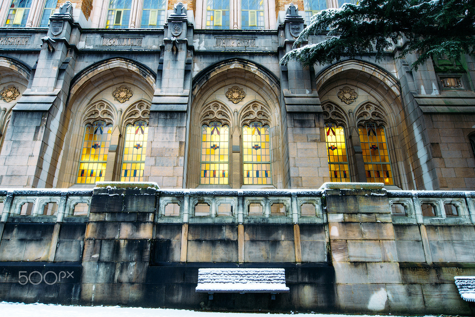 Sony a7R II + Canon EF 16-35mm F2.8L II USM sample photo. Snow in uw campus photography