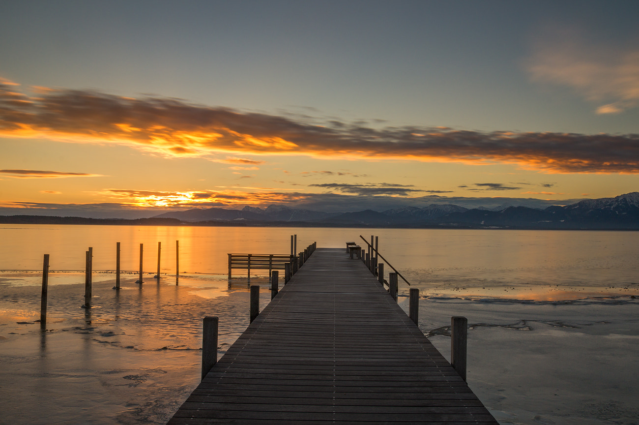 Sony SLT-A57 sample photo. Sunrise - lake chiemsee photography
