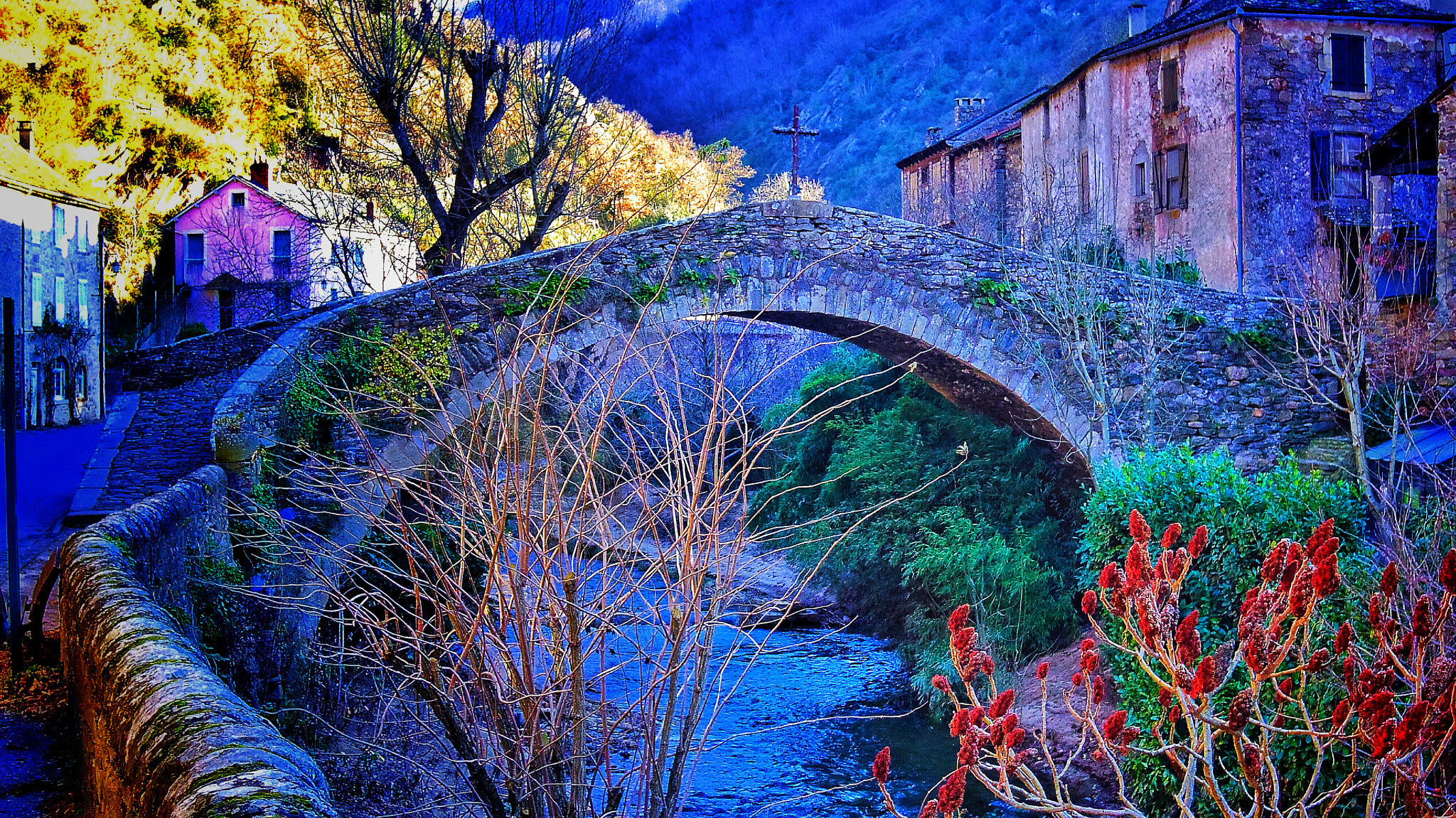 Pentax Q sample photo. In the valley of the lot, france photography