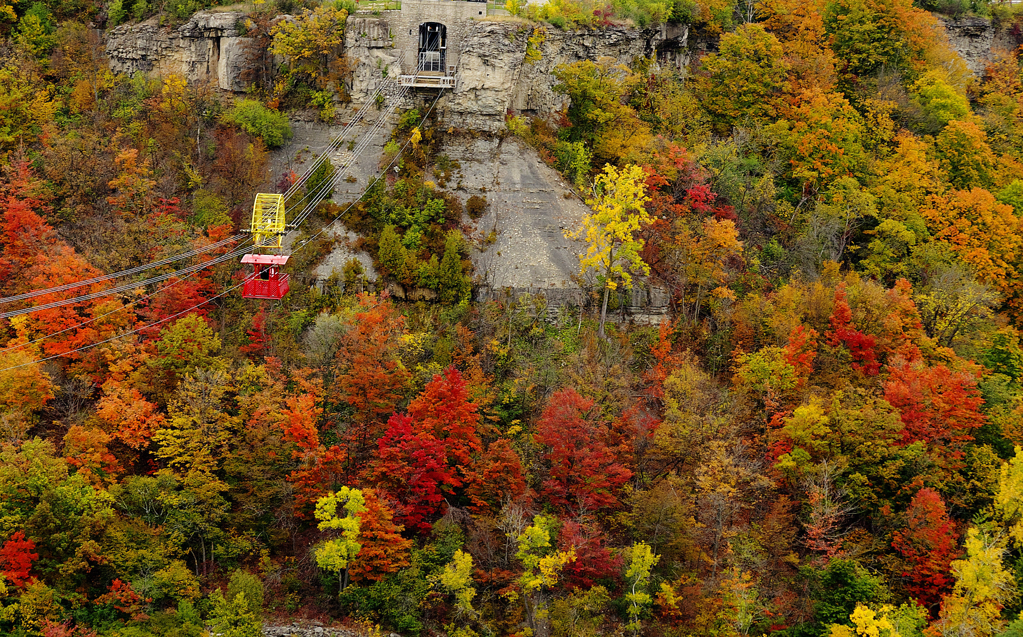Nikon D7000 sample photo. Chair lift in canadian autumn photography