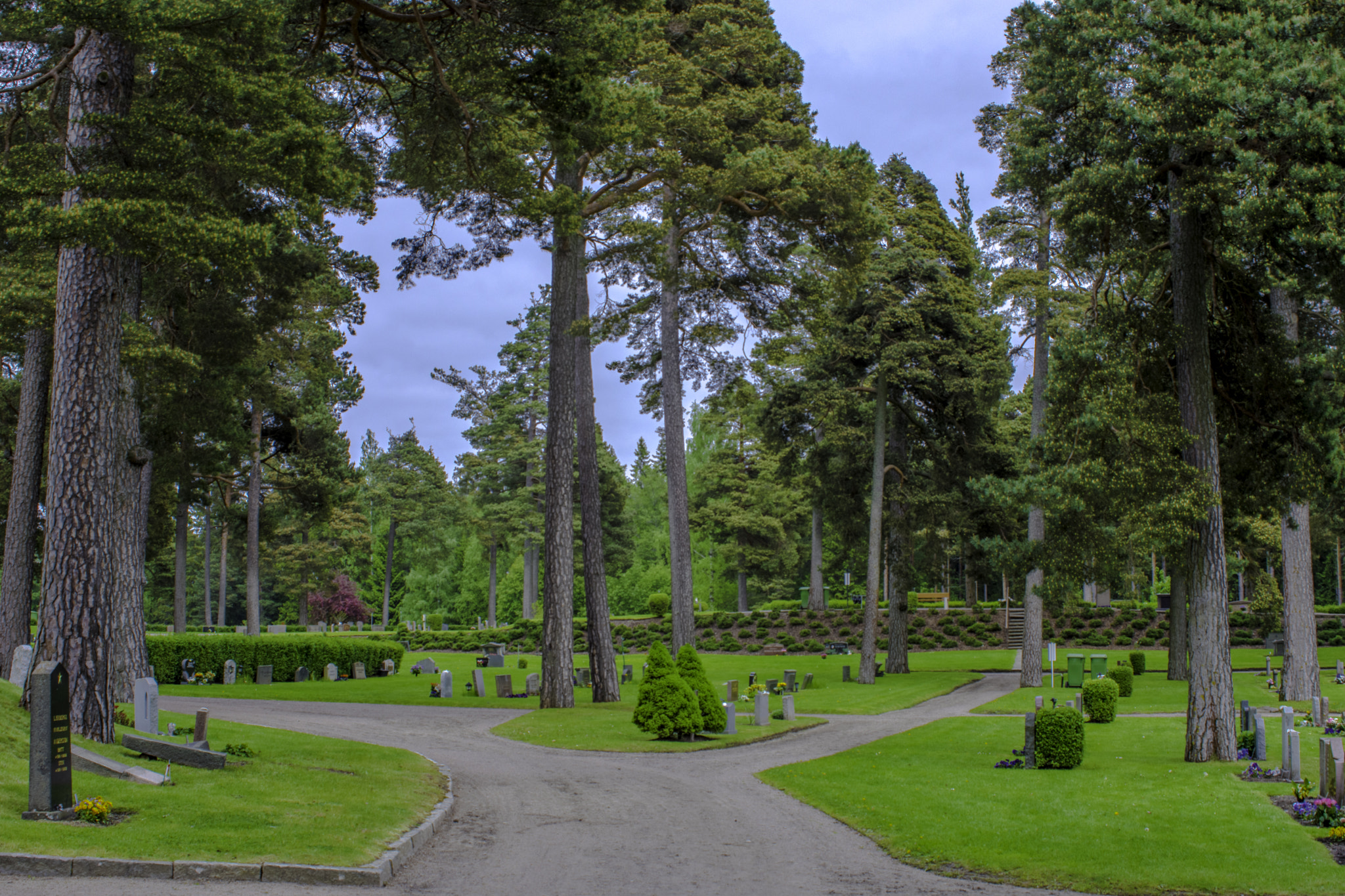 AF Zoom-Nikkor 35-135mm f/3.5-4.5 sample photo. Tranquil cemetery hdr photography