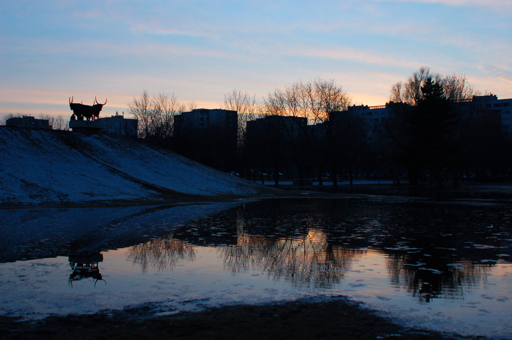 Nikon D50 sample photo. Sunset in the concrete jungle photography