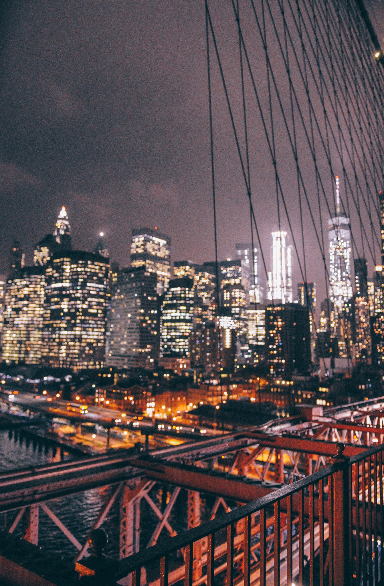 Nikon D90 + Sigma 18-35mm F1.8 DC HSM Art sample photo. Rainy brooklyn bridge photography