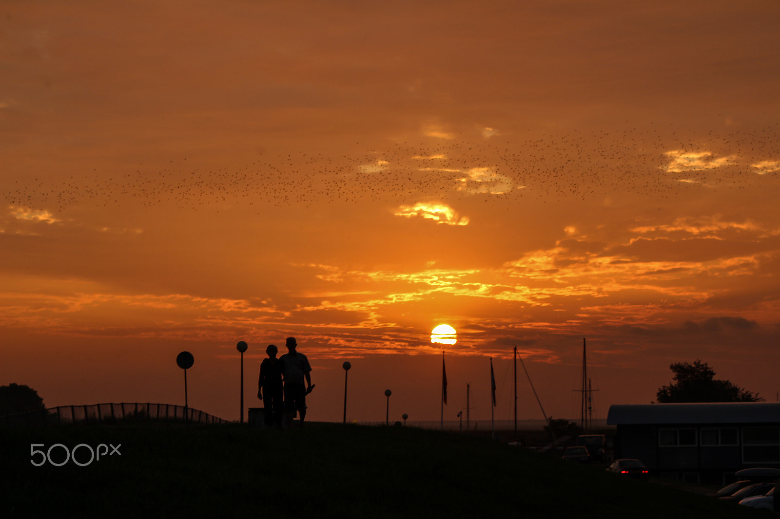 Canon EOS 100D (EOS Rebel SL1 / EOS Kiss X7) + EF75-300mm f/4-5.6 sample photo. Dutch sunset photography