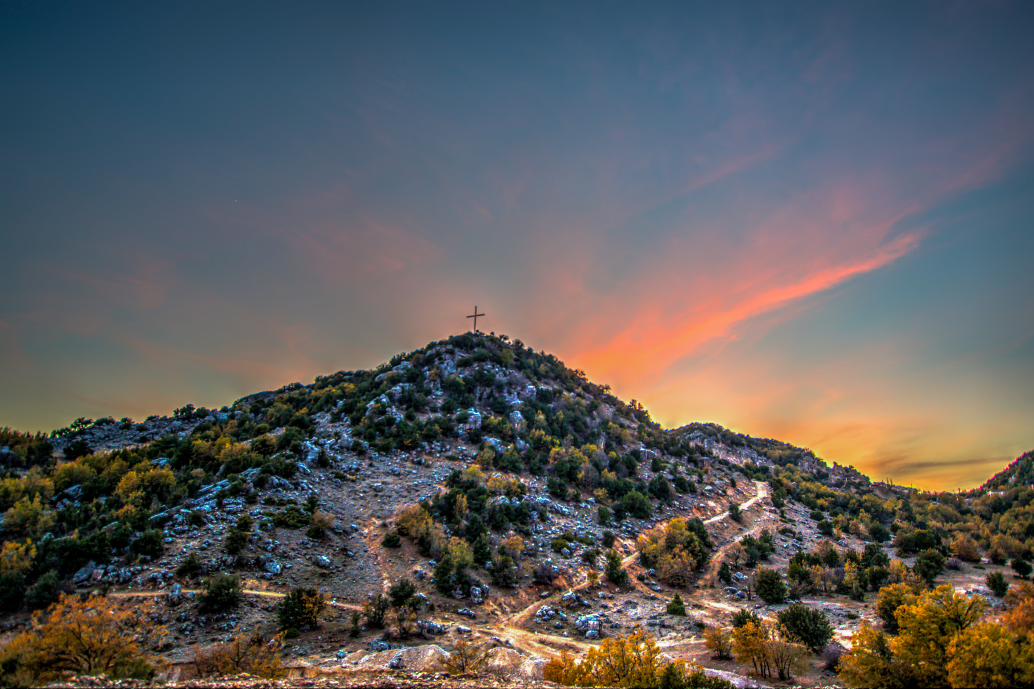 Nikon D5500 + Sigma 10-20mm F3.5 EX DC HSM sample photo. Kartaba at sunset, lebanon photography