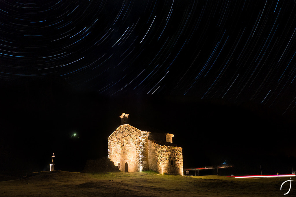 Panasonic Lumix DMC-GX7 sample photo. Notre dame de gratemoine startrail photography