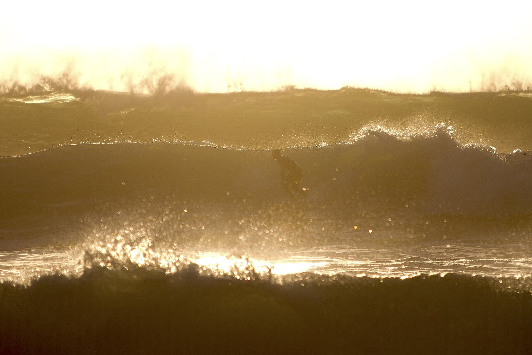 Canon EF 70-200mm F2.8L IS USM sample photo. Golden surf photography