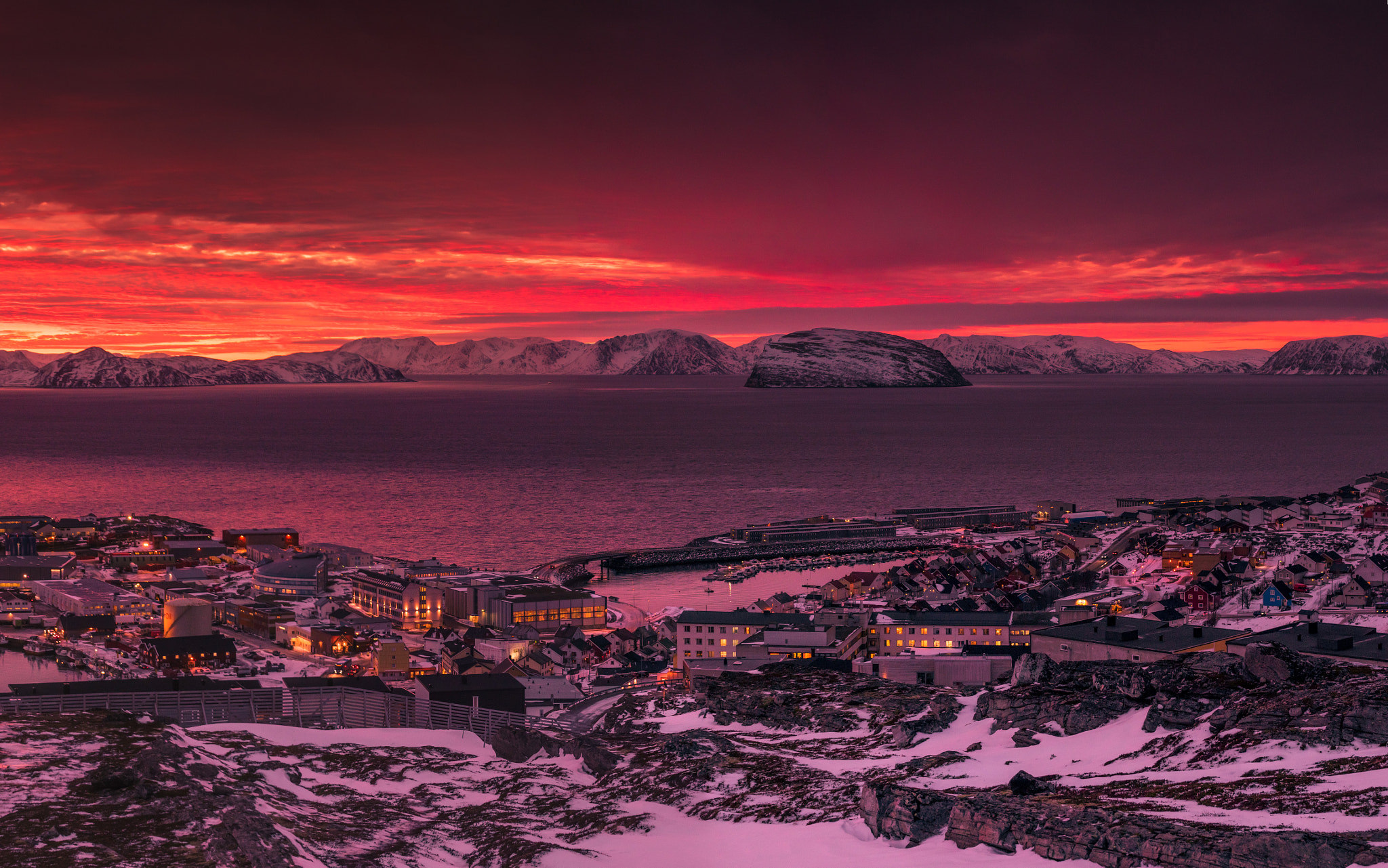 Pentax K-3 + Sigma 50mm F1.4 EX DG HSM sample photo. Arctic sunset - norway photography