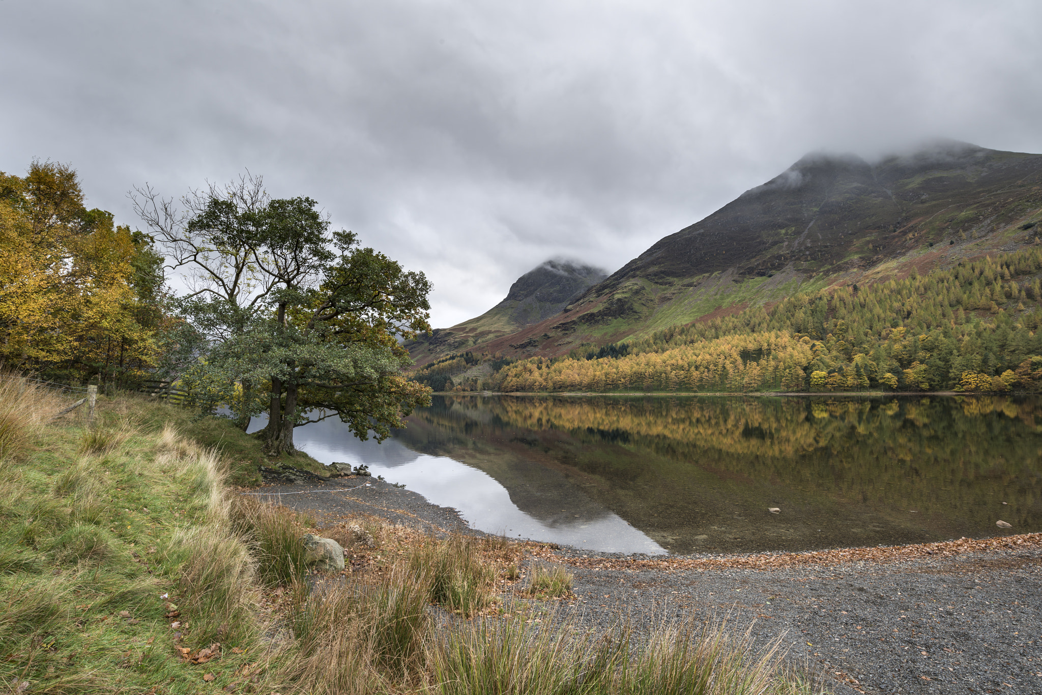 Nikon AF-S Nikkor 18-35mm F3.5-4.5G ED sample photo. Beautiful autumn fall landscape image of lake buttermere in lake photography