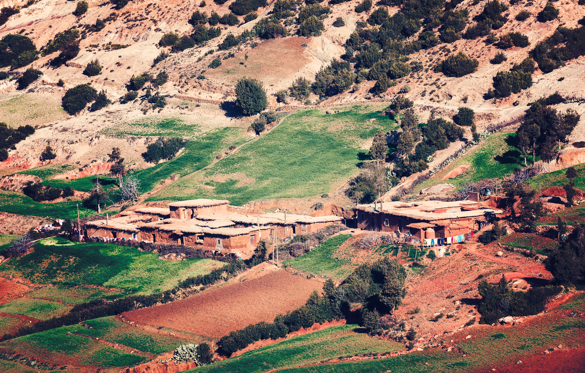 Nikon D3S sample photo. Mountain berber village in atlas mountains, morocco photography