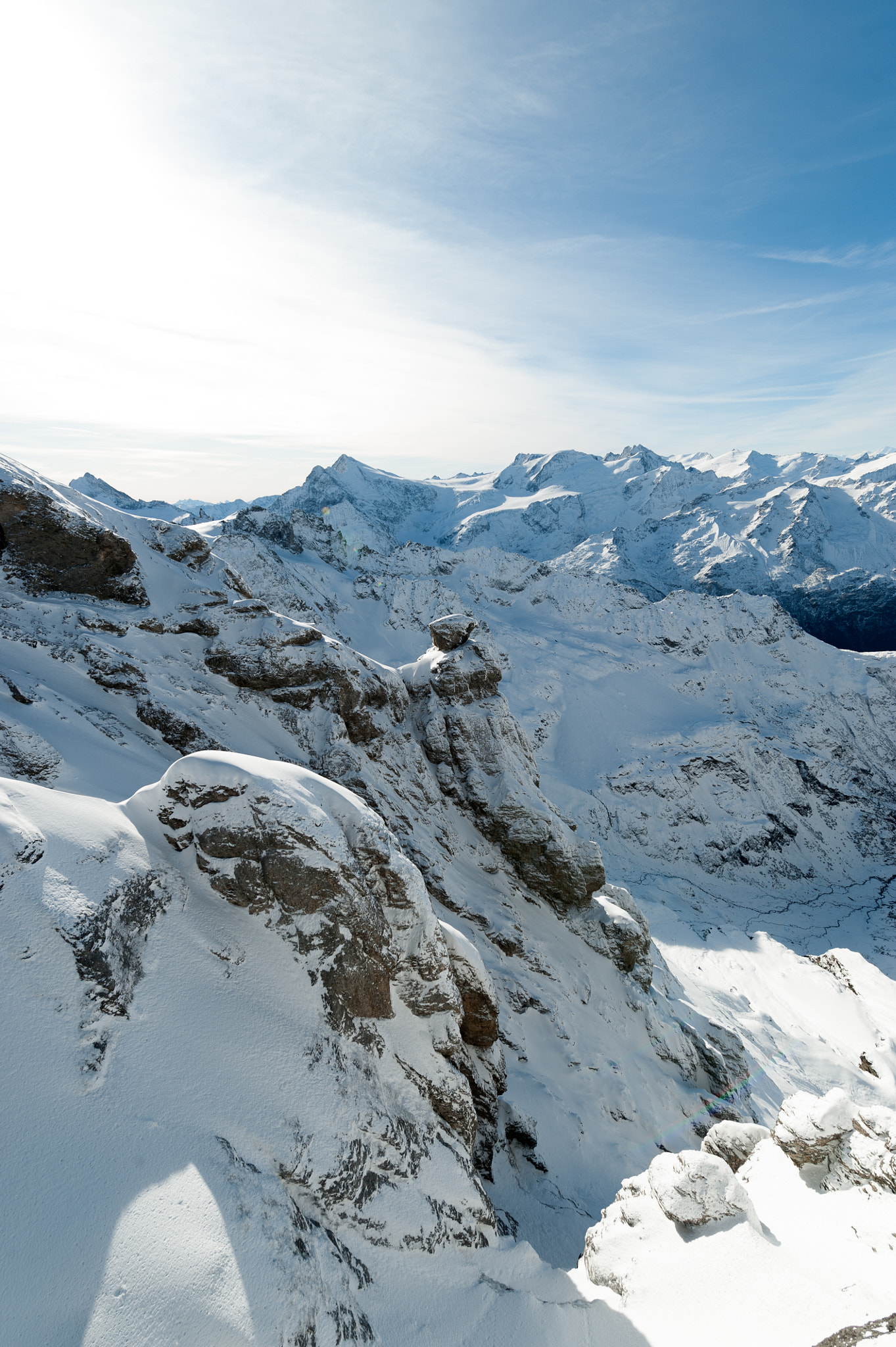 Nikon D3 + Nikon AF-S Nikkor 14-24mm F2.8G ED sample photo. Scenery of snow covered mountains valley titlis, engelberg, switzerland photography