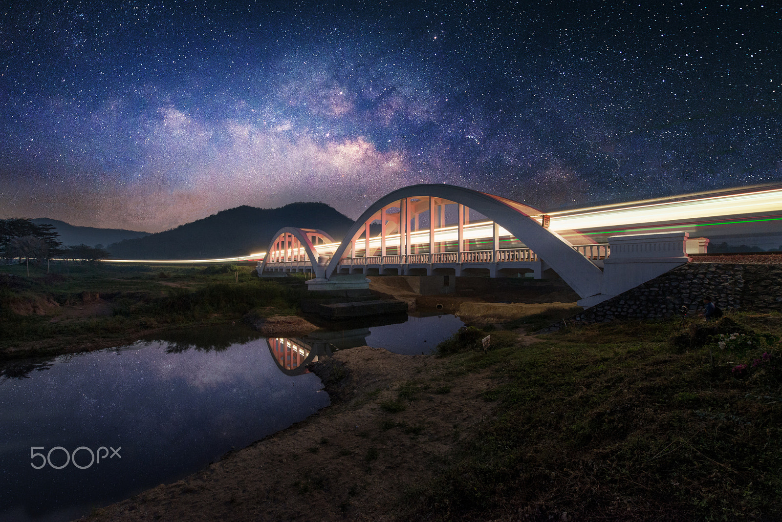 Nikon AF-S Nikkor 14-24mm F2.8G ED sample photo. Milky way over the bridge photography