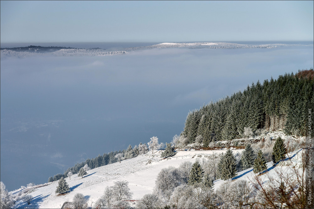 Sony a99 II sample photo. Aerial winter mountains panoramic view. picturesque and gorgeous photography