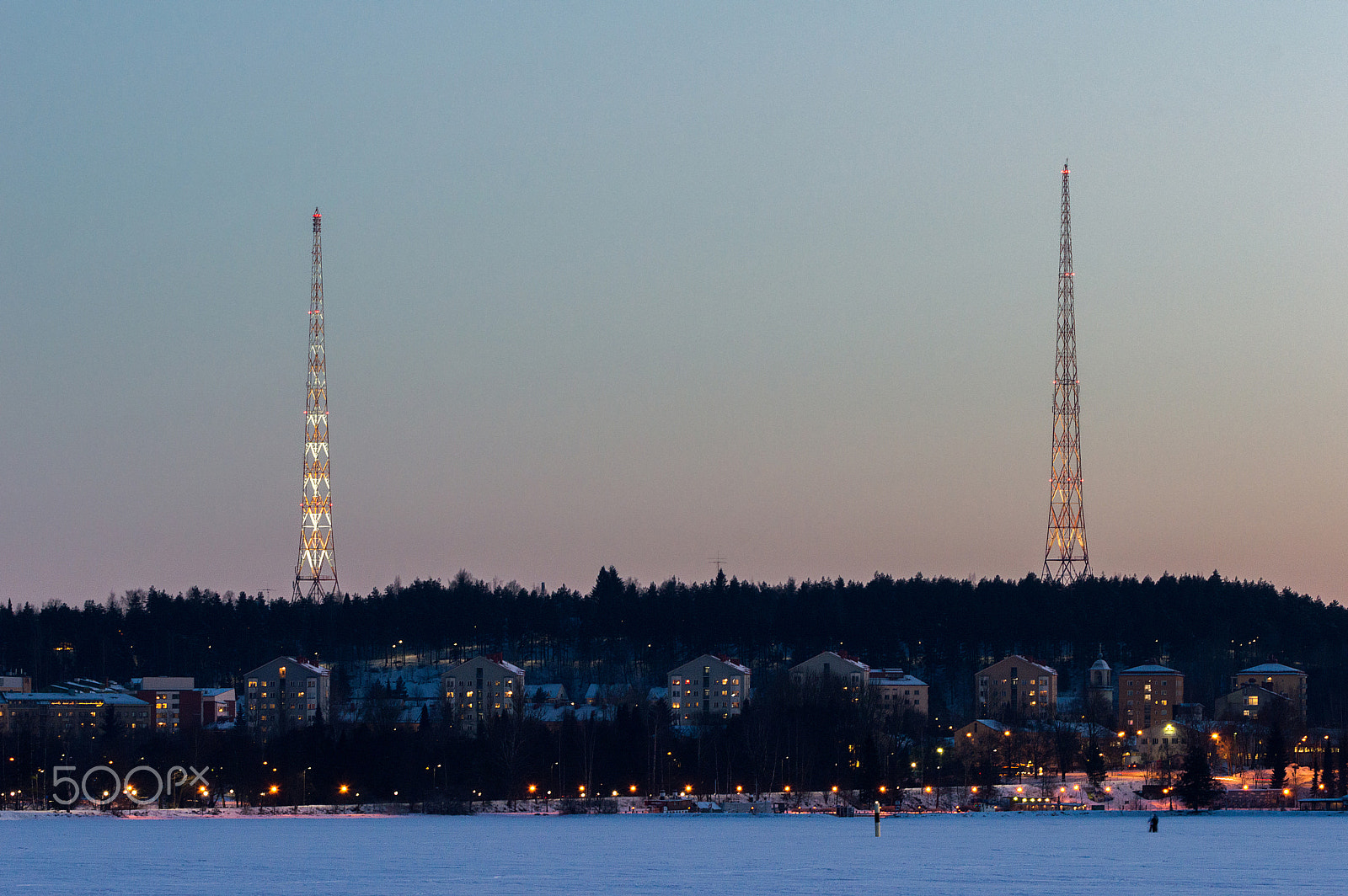 Nikon D3200 sample photo. Lahti radio towers photography
