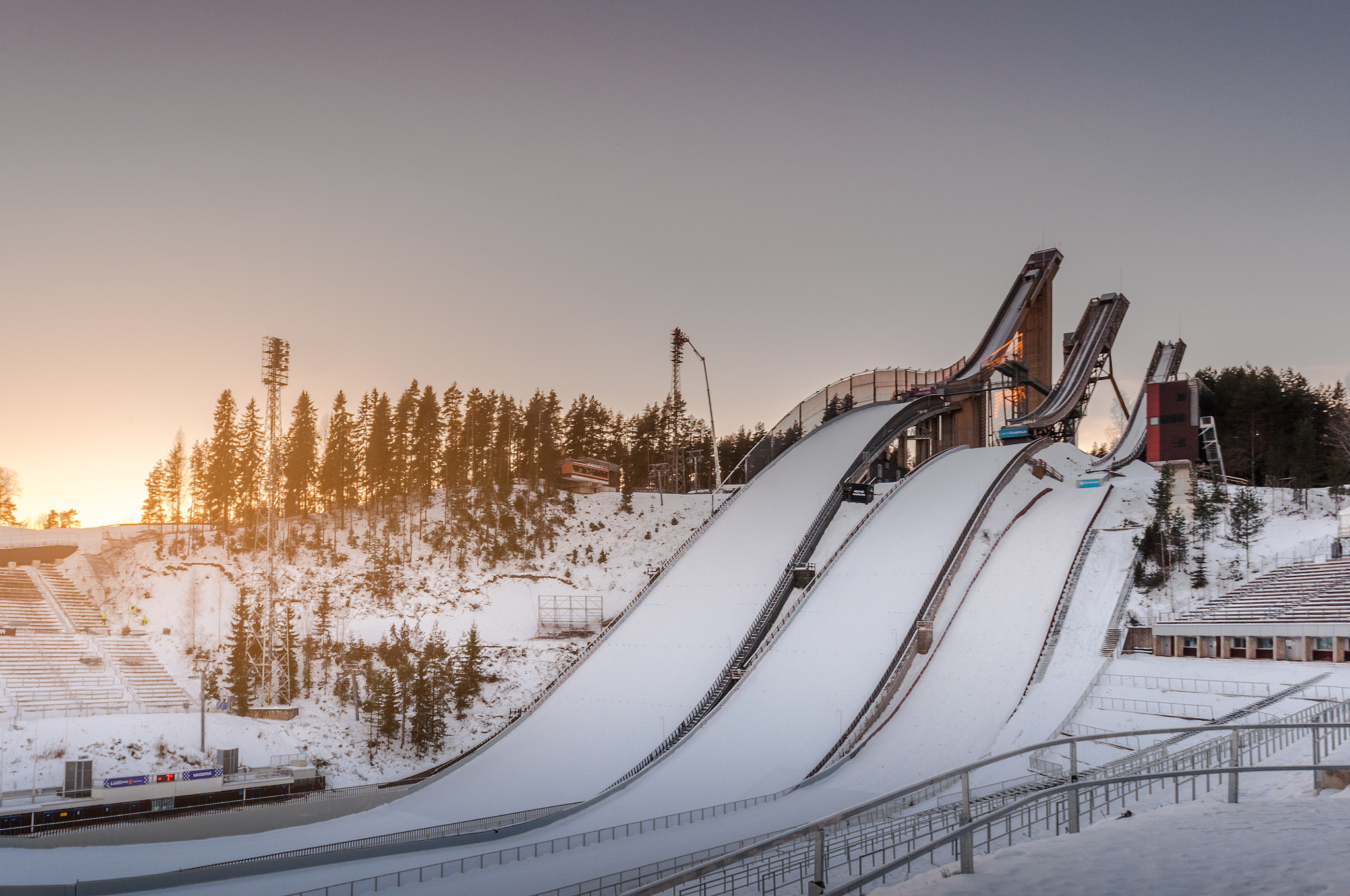 Nikon D90 sample photo. Lahti ski jump towers photography