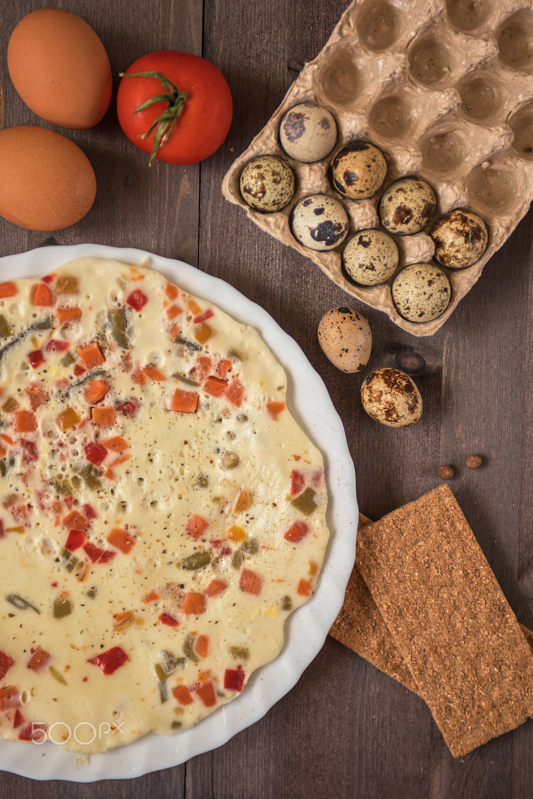 Nikon D810 + Nikon AF-S Nikkor 28-70mm F2.8 ED-IF sample photo. Baked omelette with different eggs photography