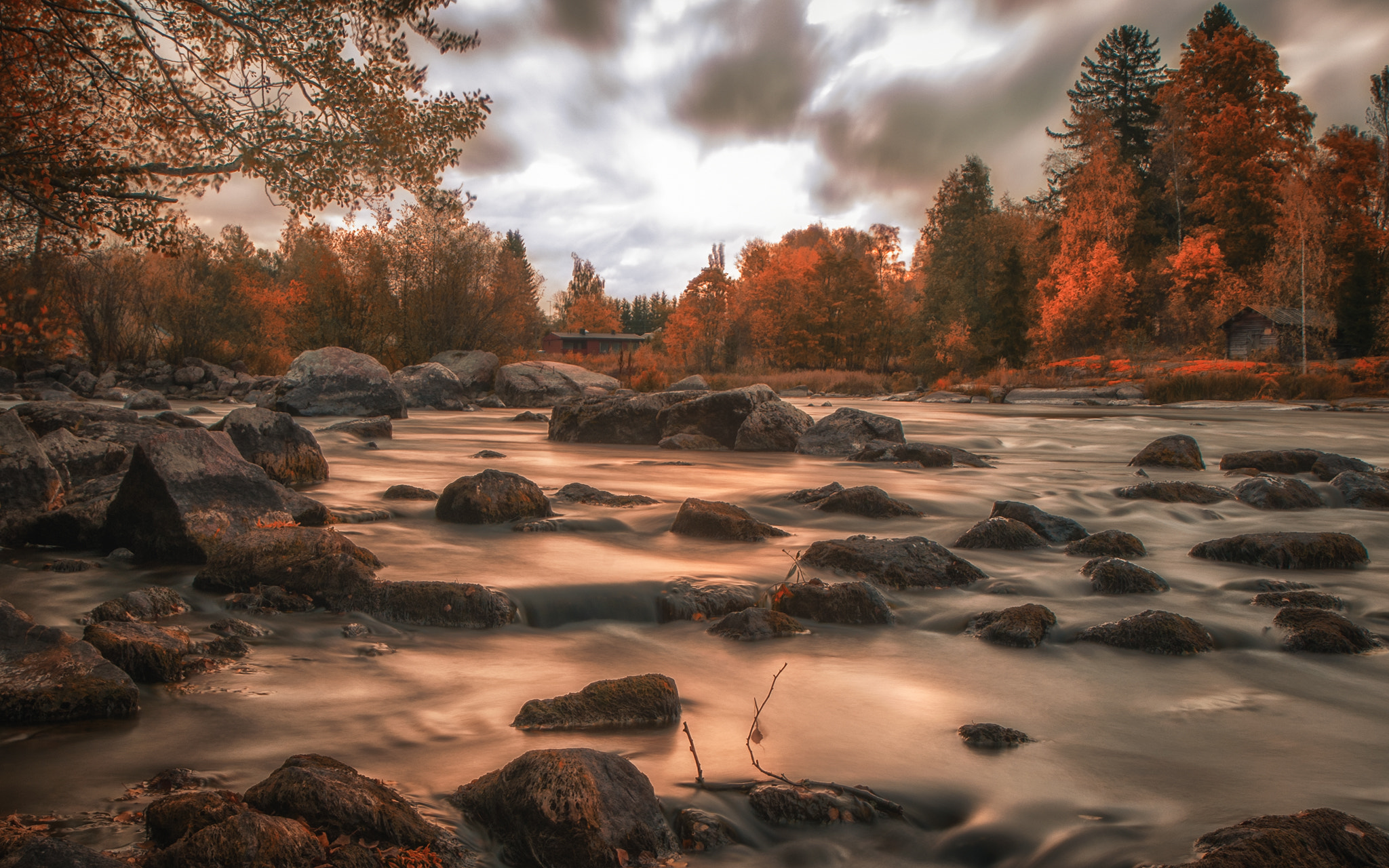 Nikon D3 sample photo. Autumn river photography