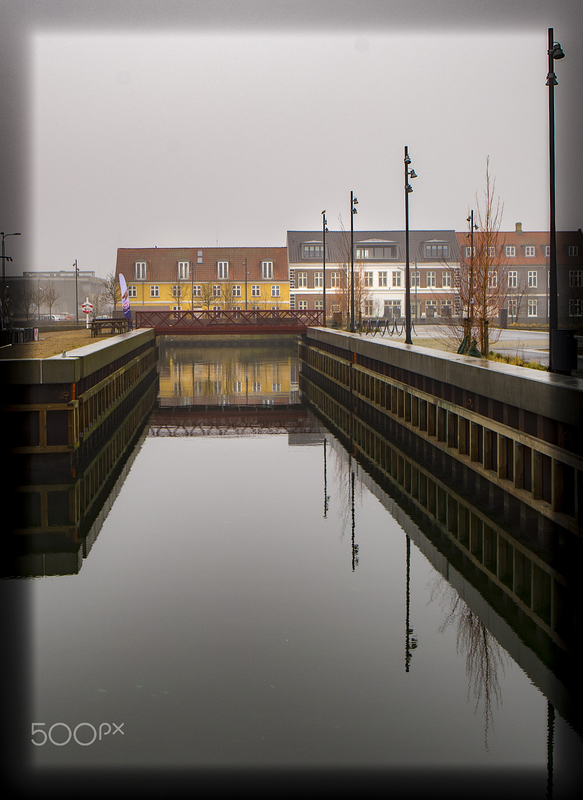 Tamron SP 35mm F1.8 Di VC USD sample photo. Foggy winter morning fredericia c, denmark photography