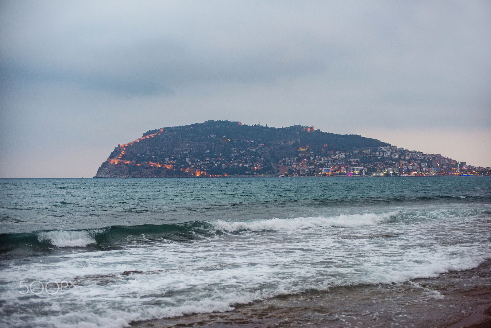 Nikon D810 + Nikon AF Nikkor 50mm F1.4D sample photo. Alanya city, view from the beach photography