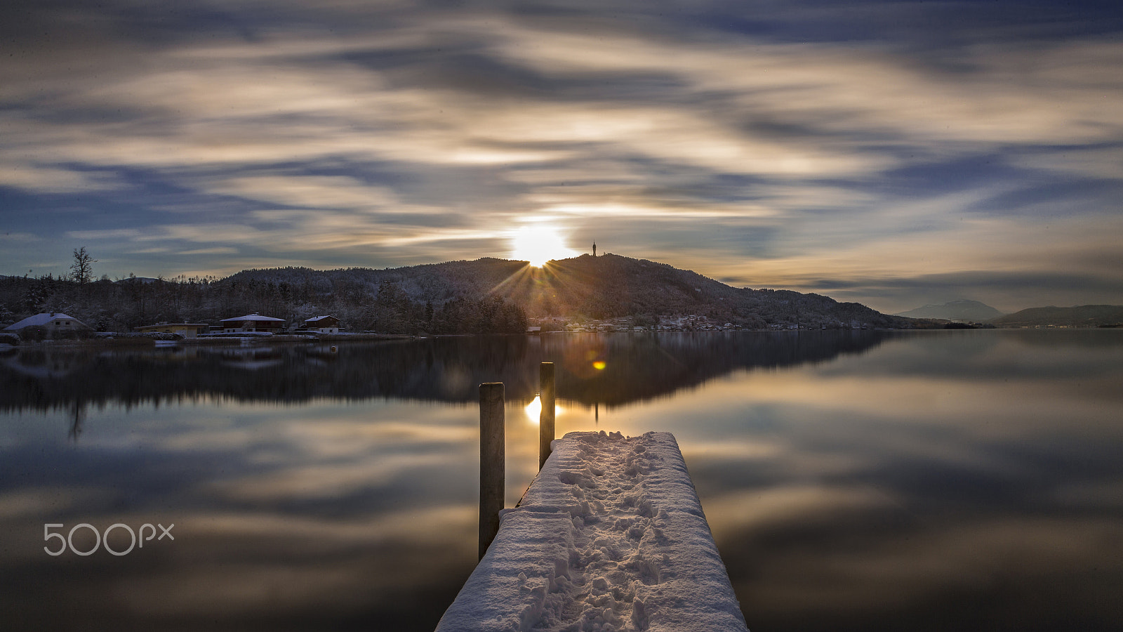 Canon EF 16-35mm F2.8L USM sample photo. Sunset- lake wörthersee (austria) photography