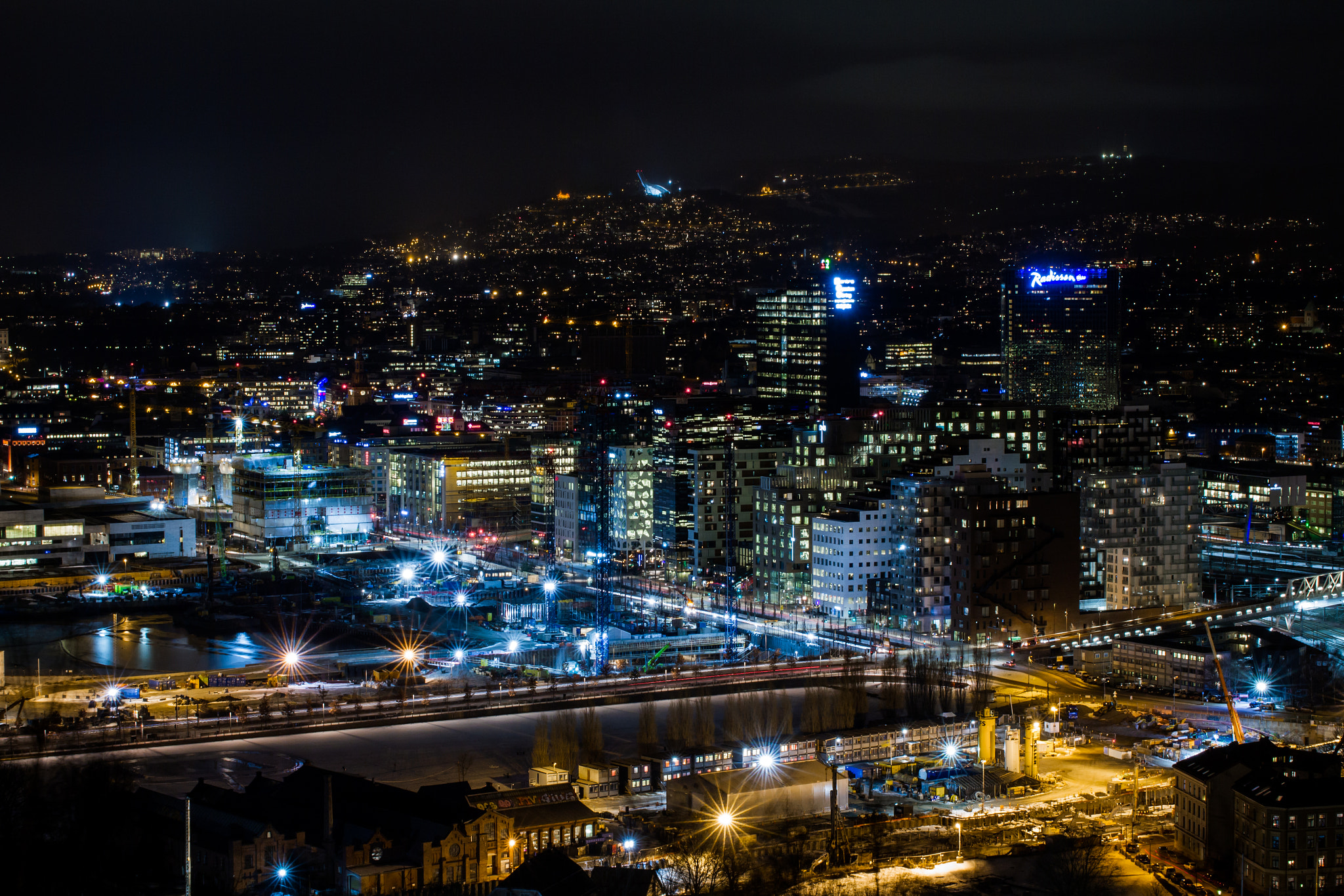 Sigma 50mm F1.4 EX DG HSM sample photo. Oslo by night photography