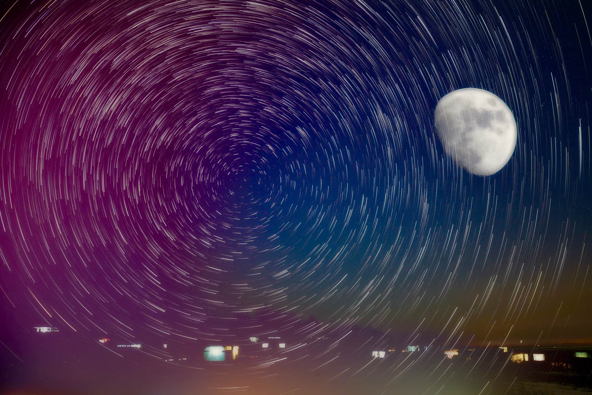 Canon EOS-1D X sample photo. Night moon and star photography