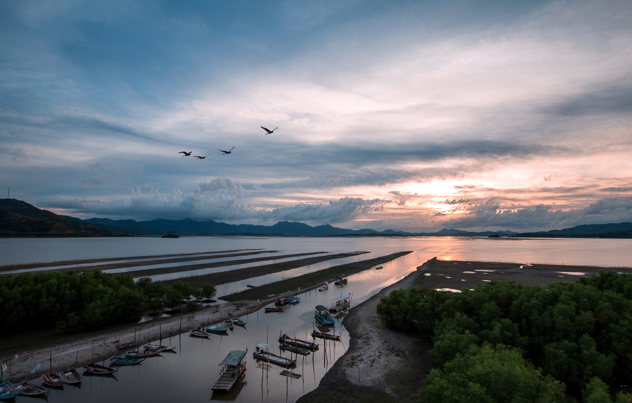Canon EF 16-35mm F2.8L II USM sample photo. 孤霞与落雁齐飞 photography