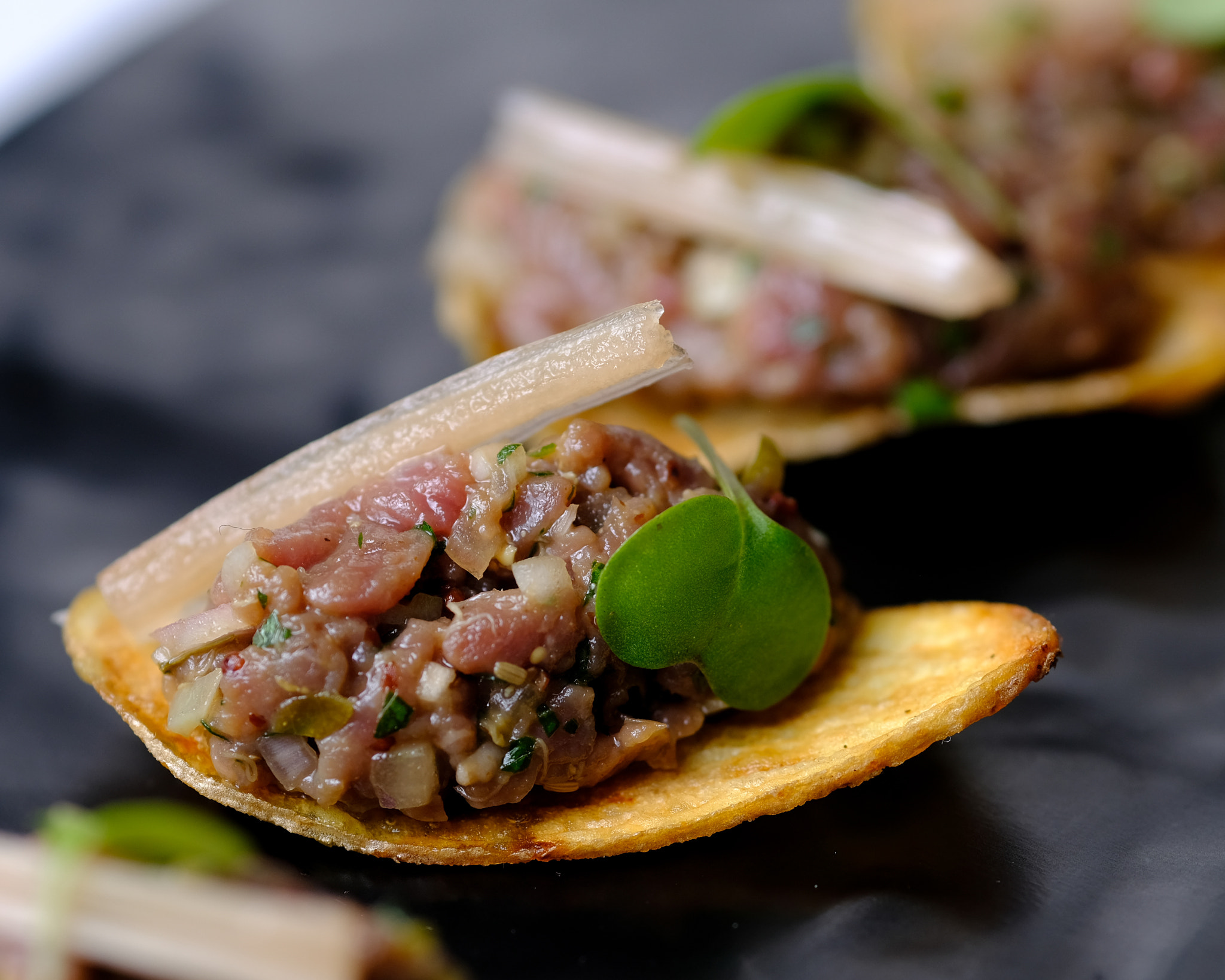 Fujifilm X-Pro2 + Fujifilm XF 90mm F2 R LM WR sample photo. Beef tenderloin tartare photography