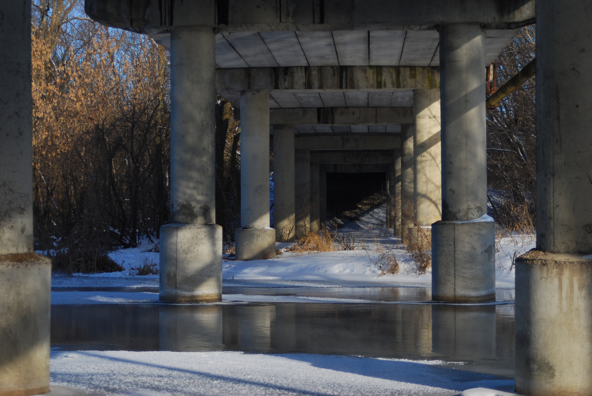 Nikon D80 sample photo. Зима под мостом. photography