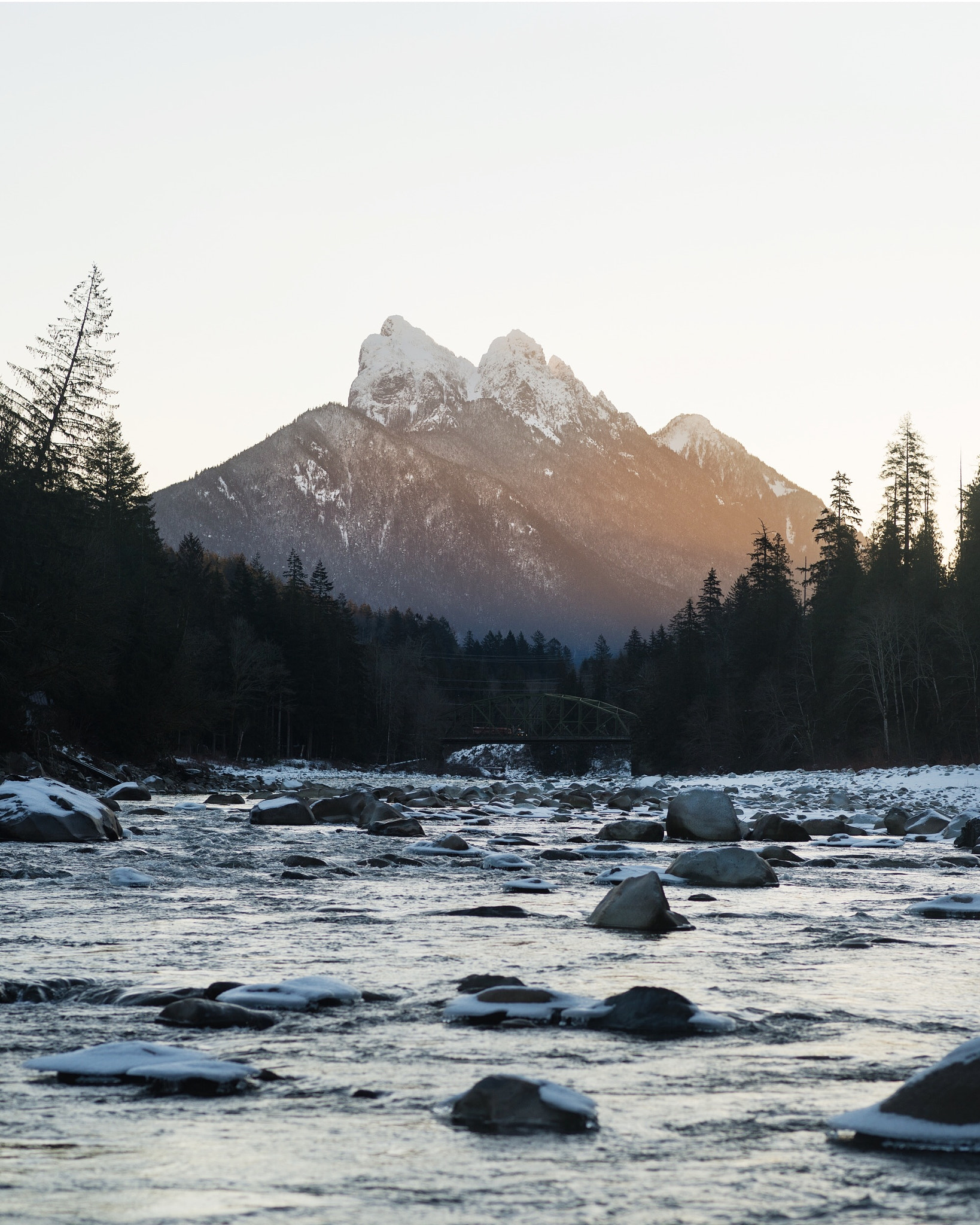 Nikon D4 sample photo. Sunrise on mount baring. skykomish river. stevens  ... photography