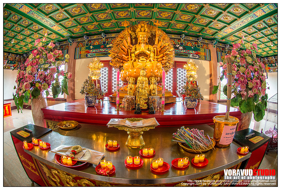 Nikon AF DX Fisheye-Nikkor 10.5mm F2.8G ED sample photo. Wat leng nei yi2
or barom racha kajanapisek anusorn canasongjennigairangsan temple, nonthaburi,... photography