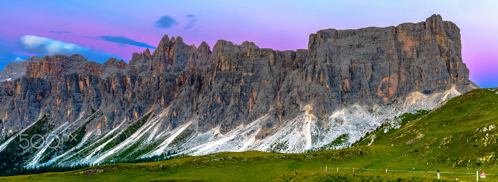 Canon EF 24-70mm F4L IS USM sample photo. Dusk in dolomites photography