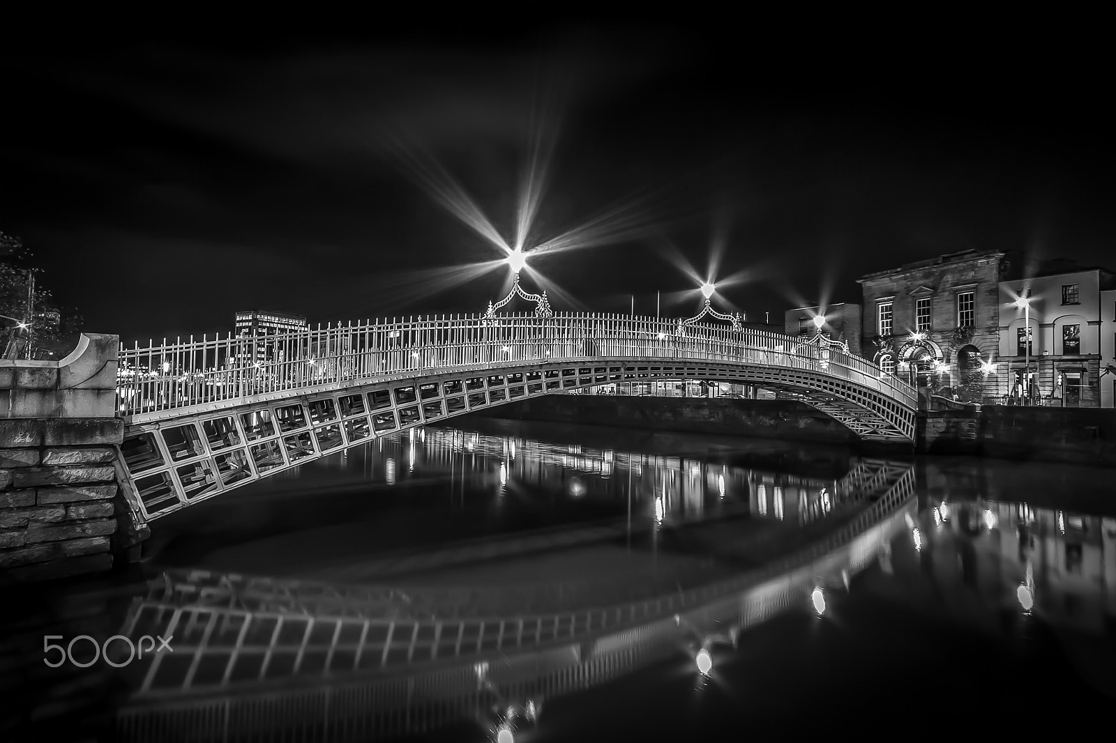 Canon EOS 50D + Sigma 10-20mm F4-5.6 EX DC HSM sample photo. Ha'penny bridge photography