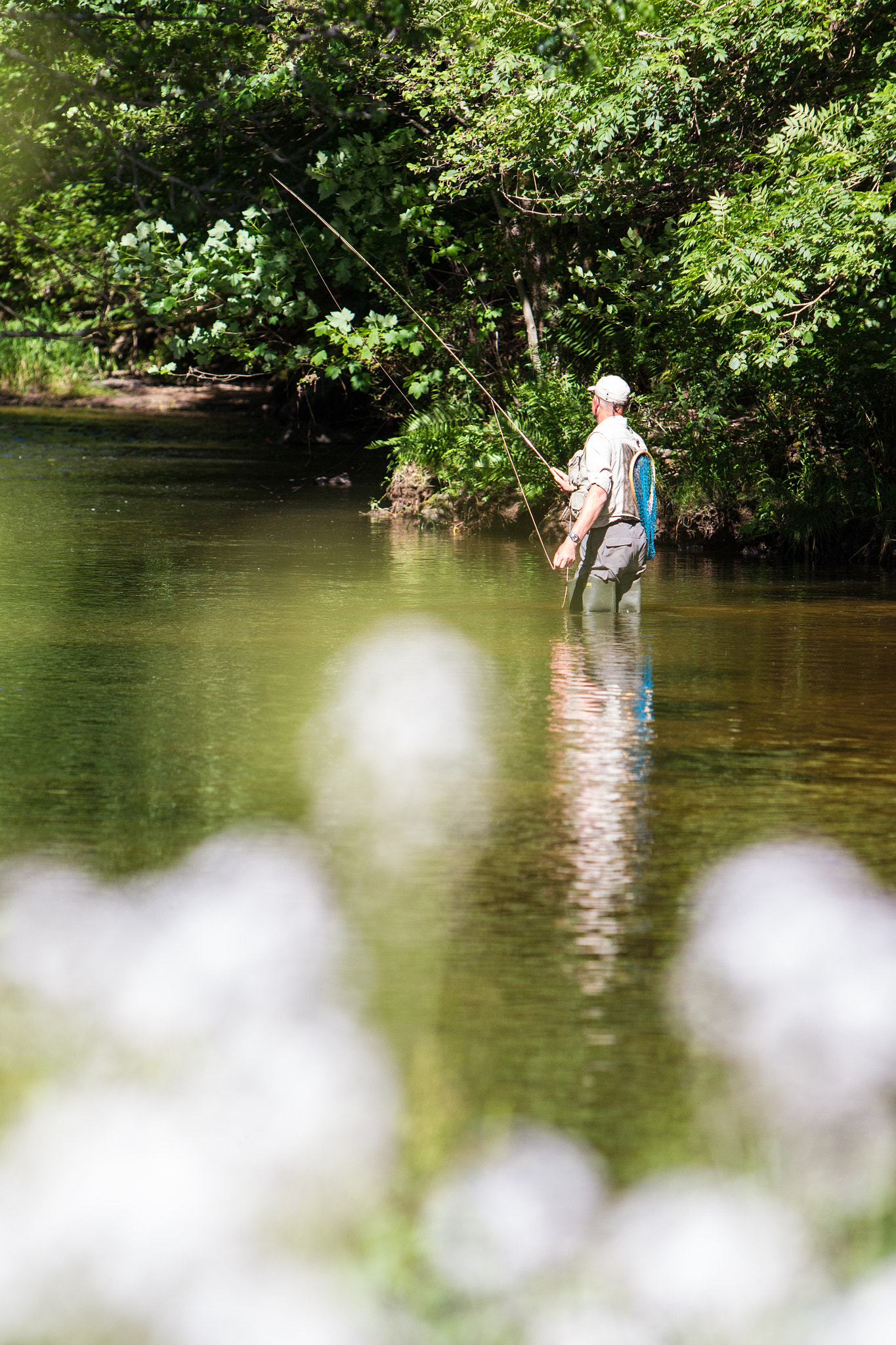 Canon EOS-1D Mark IV sample photo. Fisherman in river, haute-loire, france photography